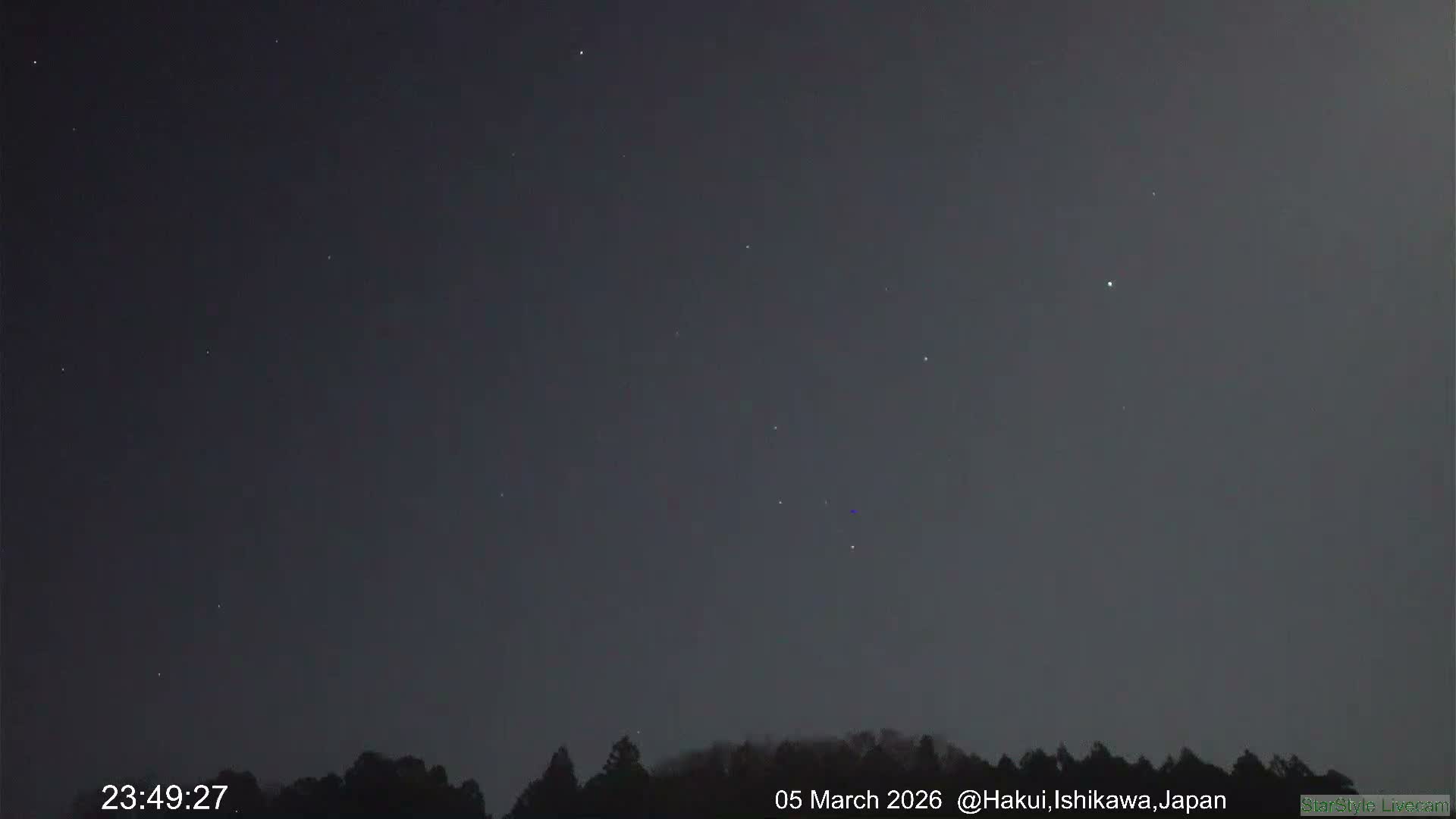 Hakui Sky, Star, Meteor Observation ( 羽咋の空、星、流星観測 ) Live Cam - Mikoharamachi, Hakui, Ishikawa, Chūbu, Honshu, japan