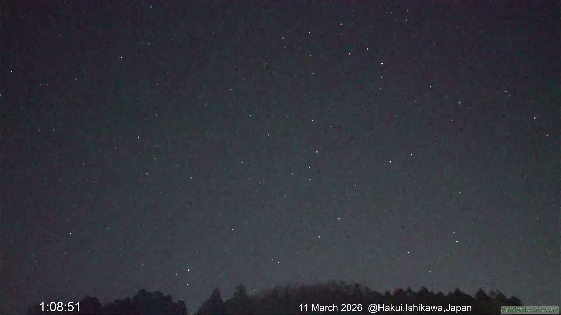 Hakui Sky, Star, Meteor Observation ( 羽咋の空、星、流星観測 ) Live Cam - Mikoharamachi, Hakui, Ishikawa, Chūbu, Honshu, japan