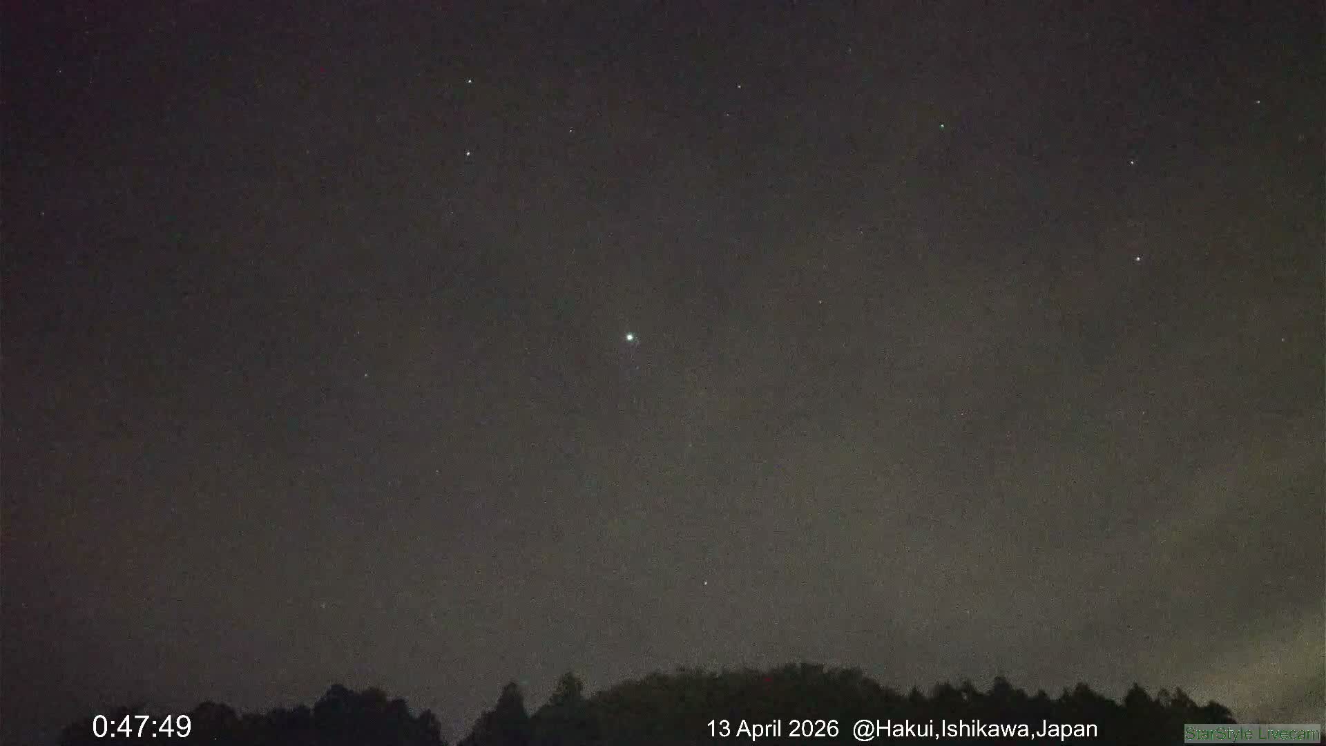 Hakui Sky, Star, Meteor Observation ( 羽咋の空、星、流星観測 ) Live Cam - Mikoharamachi, Hakui, Ishikawa, Chūbu, Honshu, japan