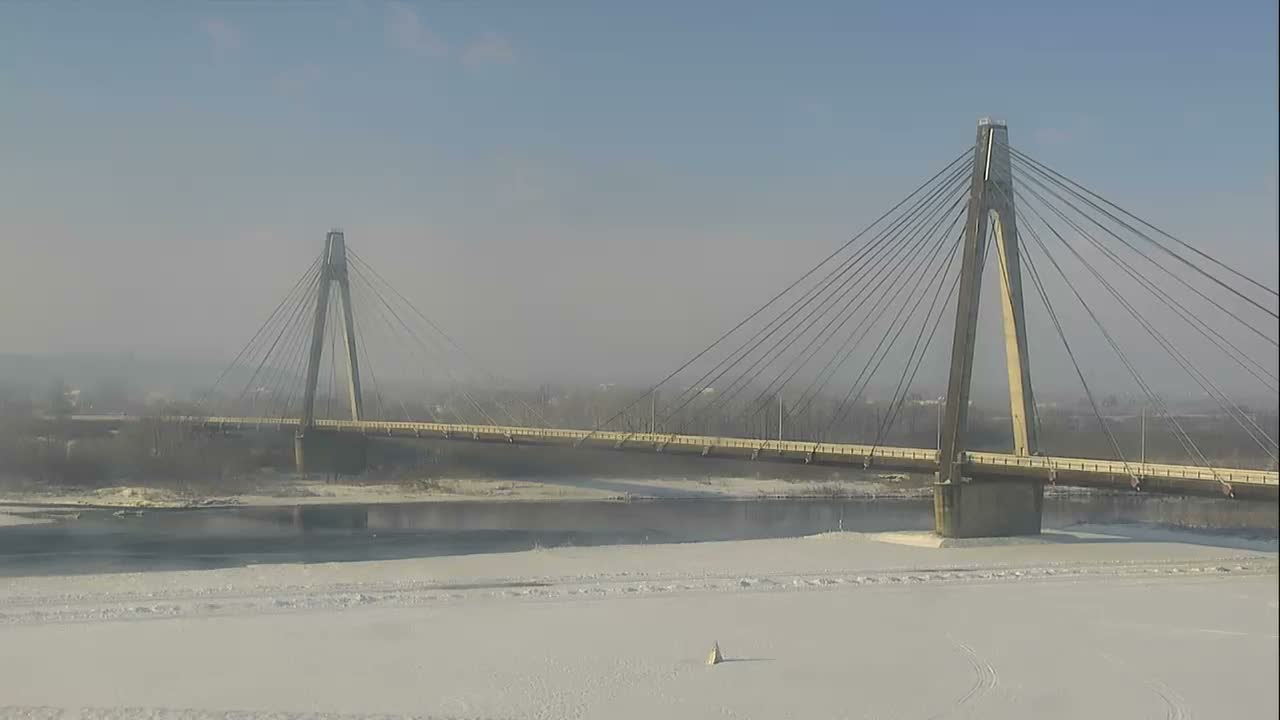 Otofuke , Tokachi Cho Hakucho Bridge & Tokachi River ( 音更町・十勝町 白鳥橋・十勝川 ) Live Cam - 12 Chome, Tokachigawaonsenminami, Otofuke, Kato, Tokachi, Hokkaido, Japan