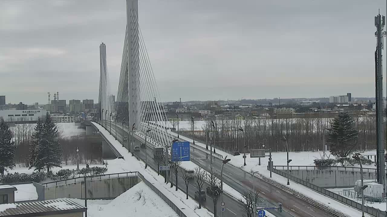 Obihiro, Tokachi Bridge & River ( 帯広・十勝橋・川 ) Live Cam - 2 Chome, Kinoodorihigashi, Otofuke, Kato, Tokachi, Hokkaido, Japan