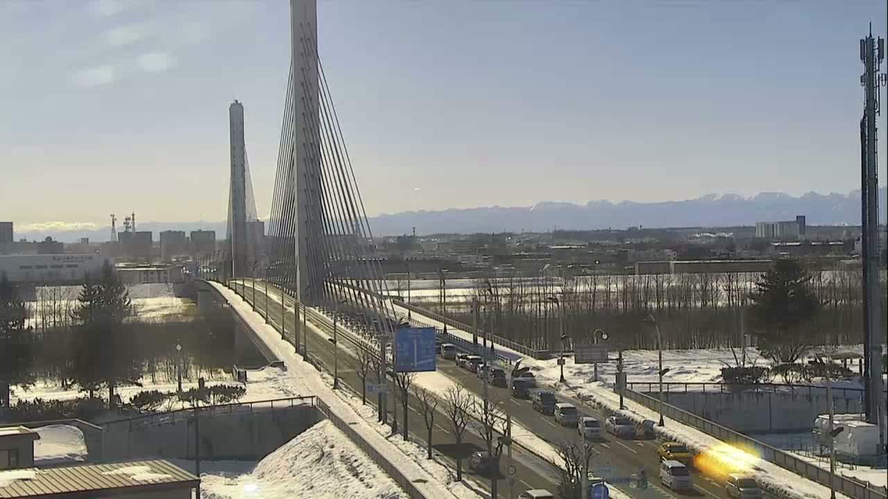 Obihiro, Tokachi Bridge & River ( 帯広・十勝橋・川 ) Live Cam - 2 Chome, Kinoodorihigashi, Otofuke, Kato, Tokachi, Hokkaido, Japan