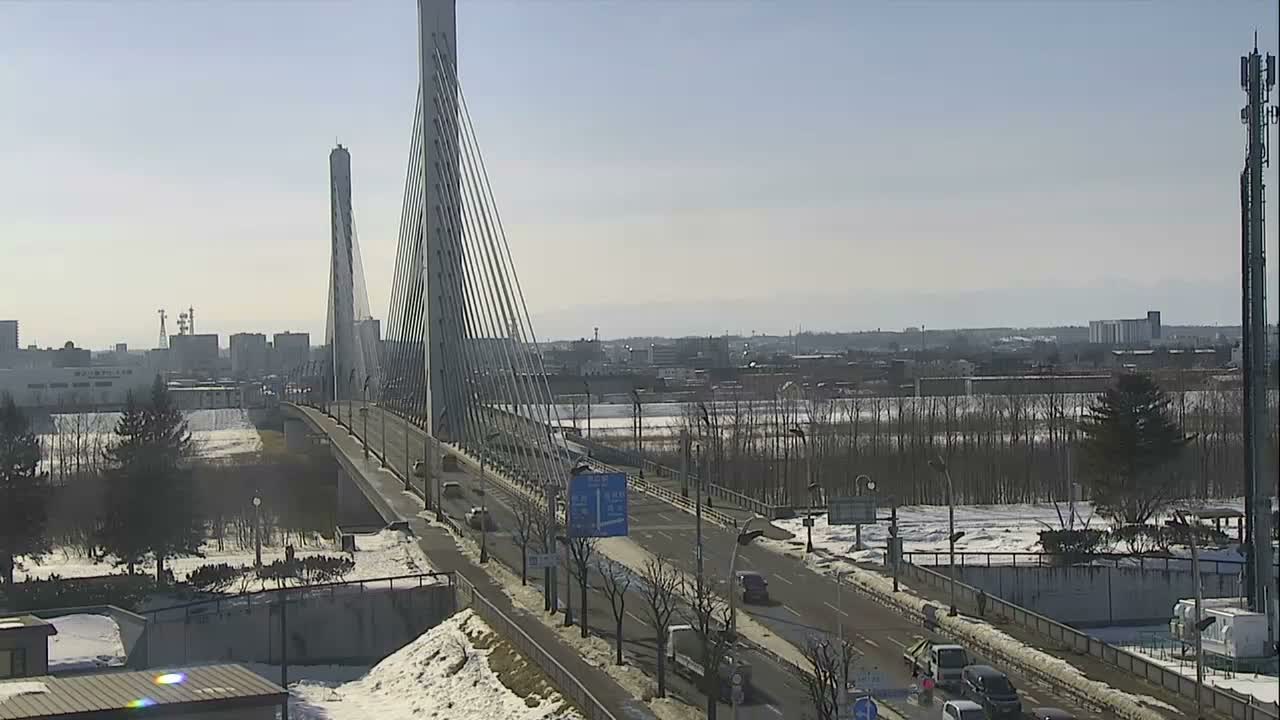 Obihiro, Tokachi Bridge & River ( 帯広・十勝橋・川 ) Live Cam - 2 Chome, Kinoodorihigashi, Otofuke, Kato, Tokachi, Hokkaido, Japan