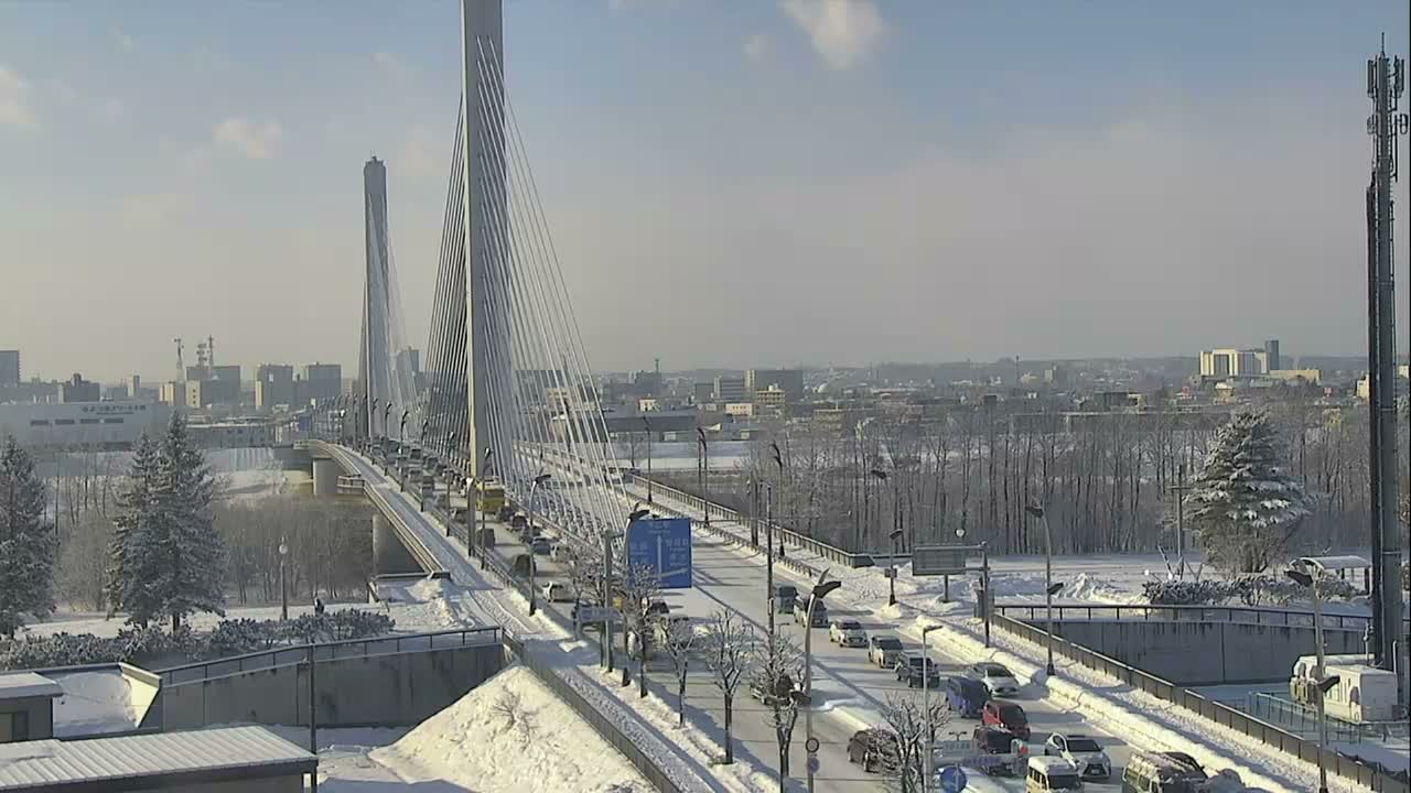 Obihiro, Tokachi Bridge & River ( 帯広・十勝橋・川 ) Live Cam - 2 Chome, Kinoodorihigashi, Otofuke, Kato, Tokachi, Hokkaido, Japan