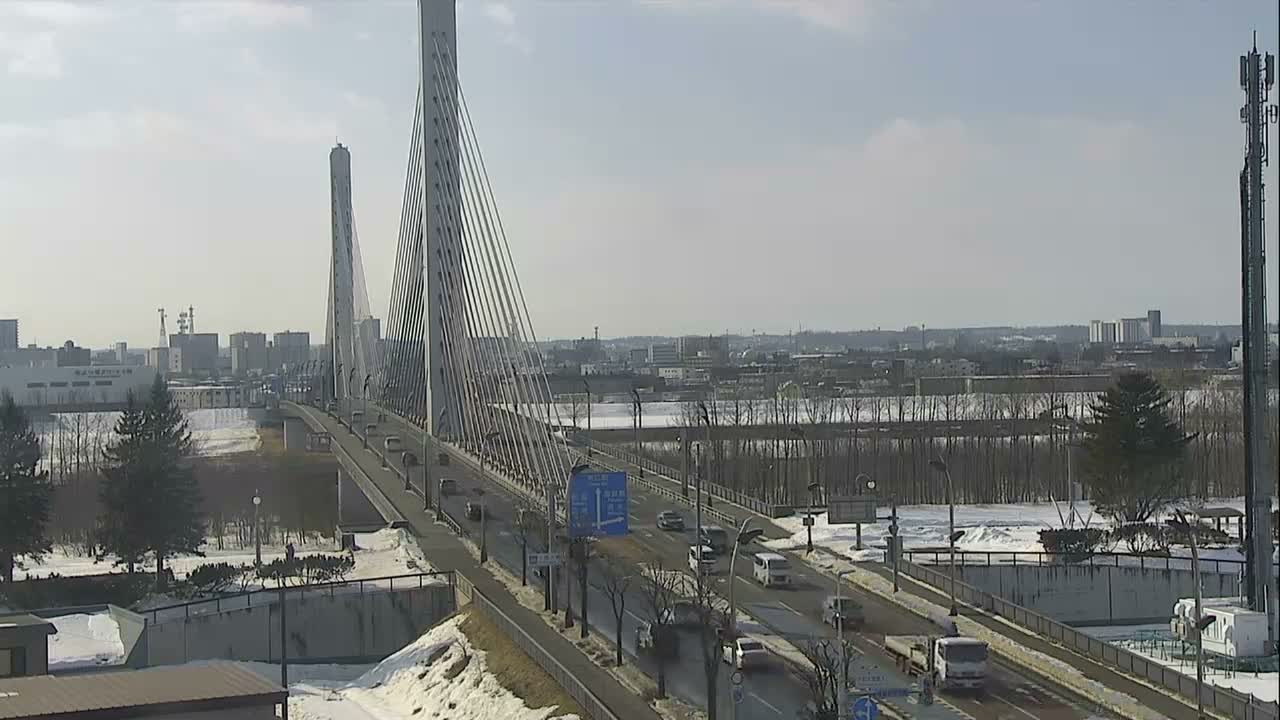 Obihiro, Tokachi Bridge & River ( 帯広・十勝橋・川 ) Live Cam - 2 Chome, Kinoodorihigashi, Otofuke, Kato, Tokachi, Hokkaido, Japan
