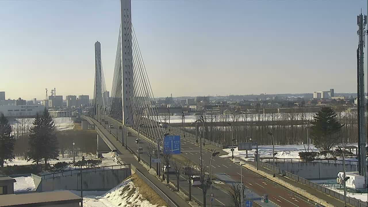 Obihiro, Tokachi Bridge & River ( 帯広・十勝橋・川 ) Live Cam - 2 Chome, Kinoodorihigashi, Otofuke, Kato, Tokachi, Hokkaido, Japan