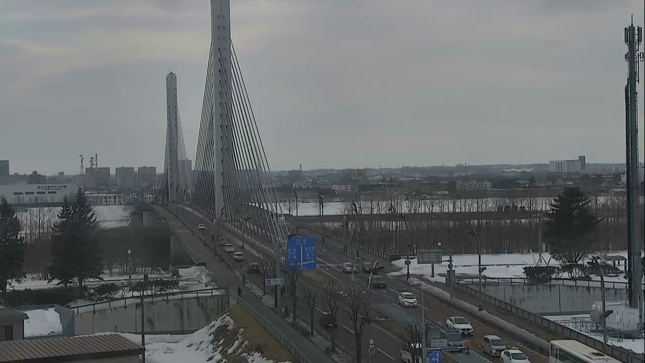 Obihiro, Tokachi Bridge & River ( 帯広・十勝橋・川 ) Live Cam - 2 Chome, Kinoodorihigashi, Otofuke, Kato, Tokachi, Hokkaido, Japan