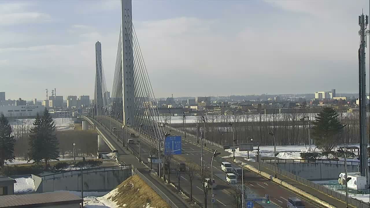Obihiro, Tokachi Bridge & River ( 帯広・十勝橋・川 ) Live Cam - 2 Chome, Kinoodorihigashi, Otofuke, Kato, Tokachi, Hokkaido, Japan