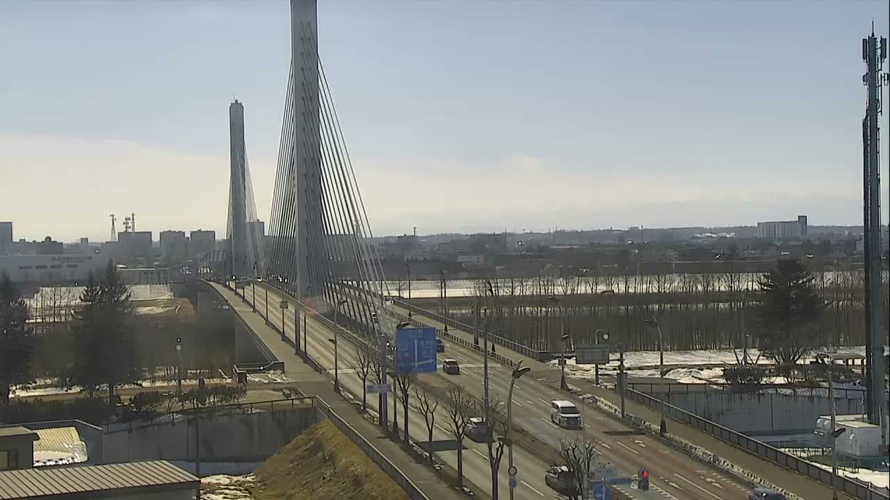 Obihiro, Tokachi Bridge & River ( 帯広・十勝橋・川 ) Live Cam - 2 Chome, Kinoodorihigashi, Otofuke, Kato, Tokachi, Hokkaido, Japan