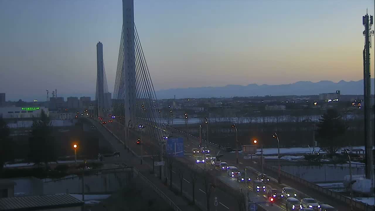 Obihiro, Tokachi Bridge & River ( 帯広・十勝橋・川 ) Live Cam - 2 Chome, Kinoodorihigashi, Otofuke, Kato, Tokachi, Hokkaido, Japan