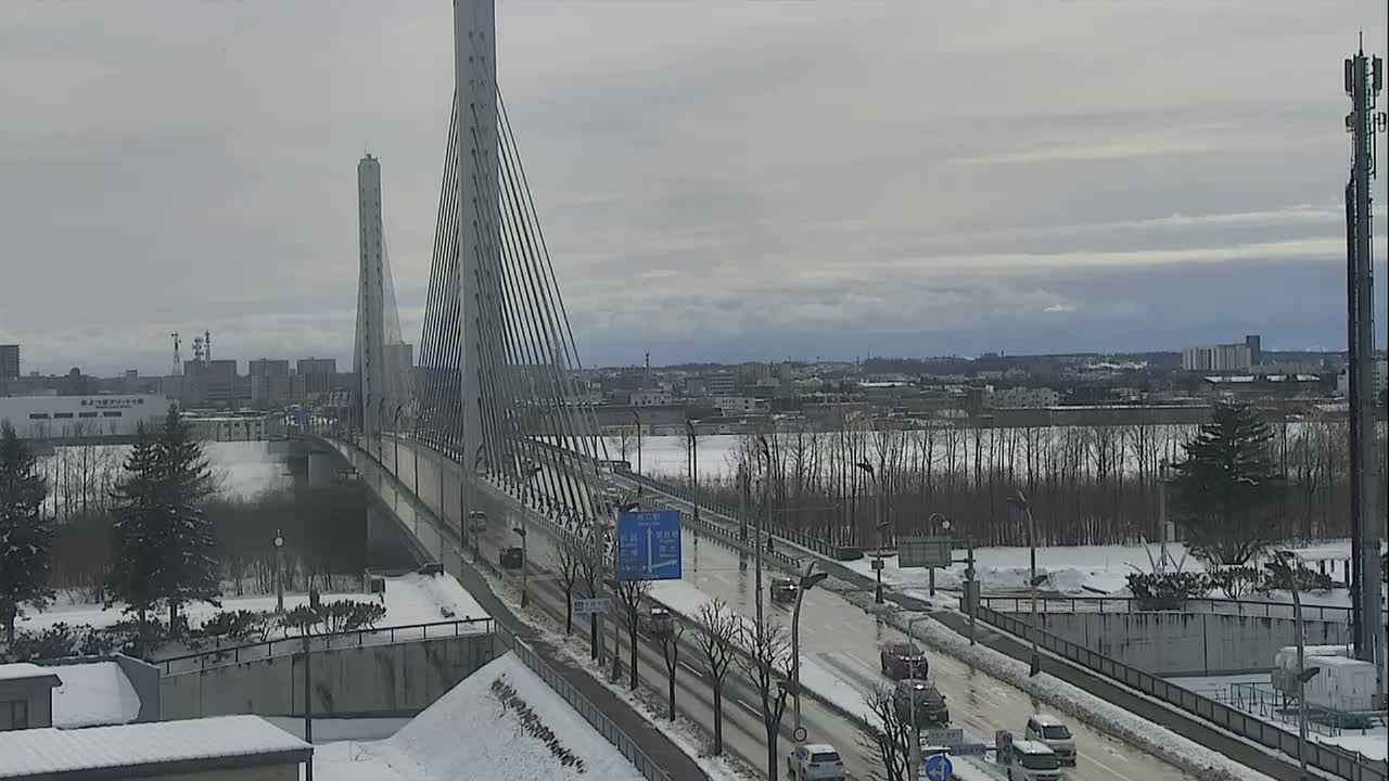 Obihiro, Tokachi Bridge & River ( 帯広・十勝橋・川 ) Live Cam - 2 Chome, Kinoodorihigashi, Otofuke, Kato, Tokachi, Hokkaido, Japan
