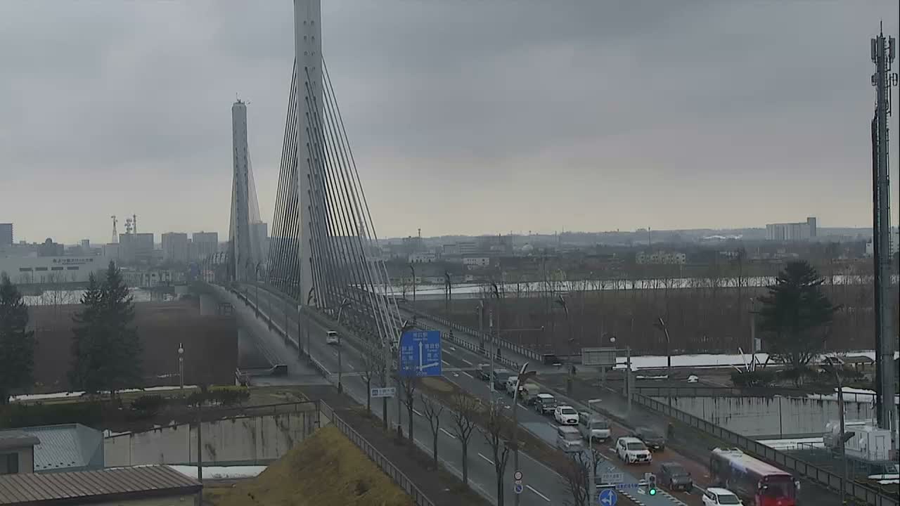 Obihiro, Tokachi Bridge & River ( 帯広・十勝橋・川 ) Live Cam - 2 Chome, Kinoodorihigashi, Otofuke, Kato, Tokachi, Hokkaido, Japan