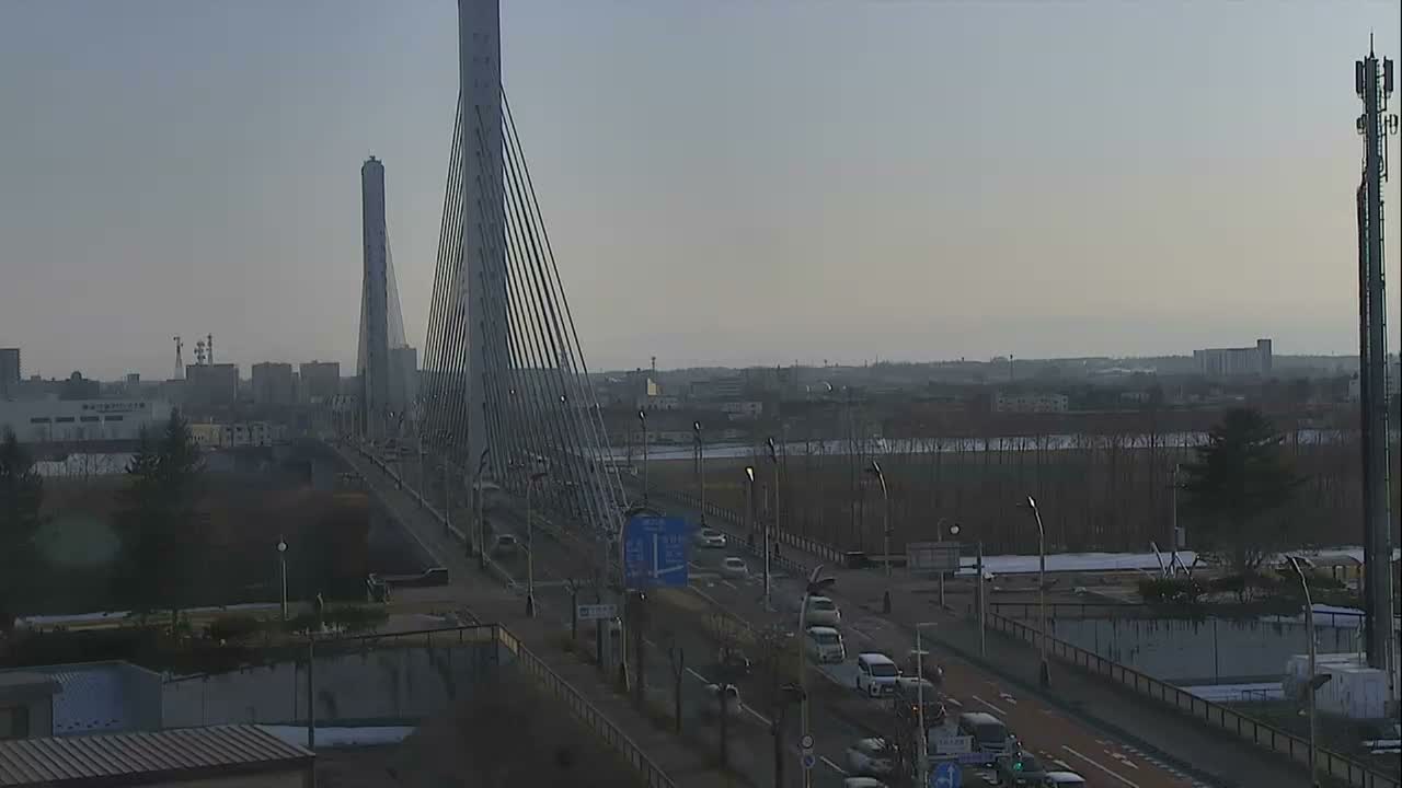 Obihiro, Tokachi Bridge & River ( 帯広・十勝橋・川 ) Live Cam - 2 Chome, Kinoodorihigashi, Otofuke, Kato, Tokachi, Hokkaido, Japan
