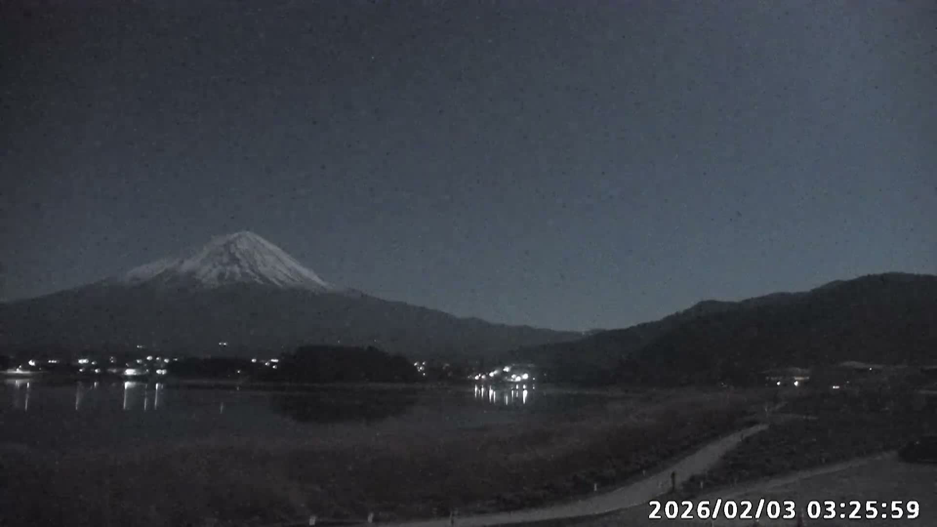 Fujikawaguchiko, Mount Fuji & Lake Kawaguchiko View from Oishi Park ( 大石公園からの富士河口湖、河口湖、富士山の眺め ) Live Cam  - Oishi, Fujikawaguchiko, Minamitsuru, Yamanashi, Tokai, Chubu, Japan
