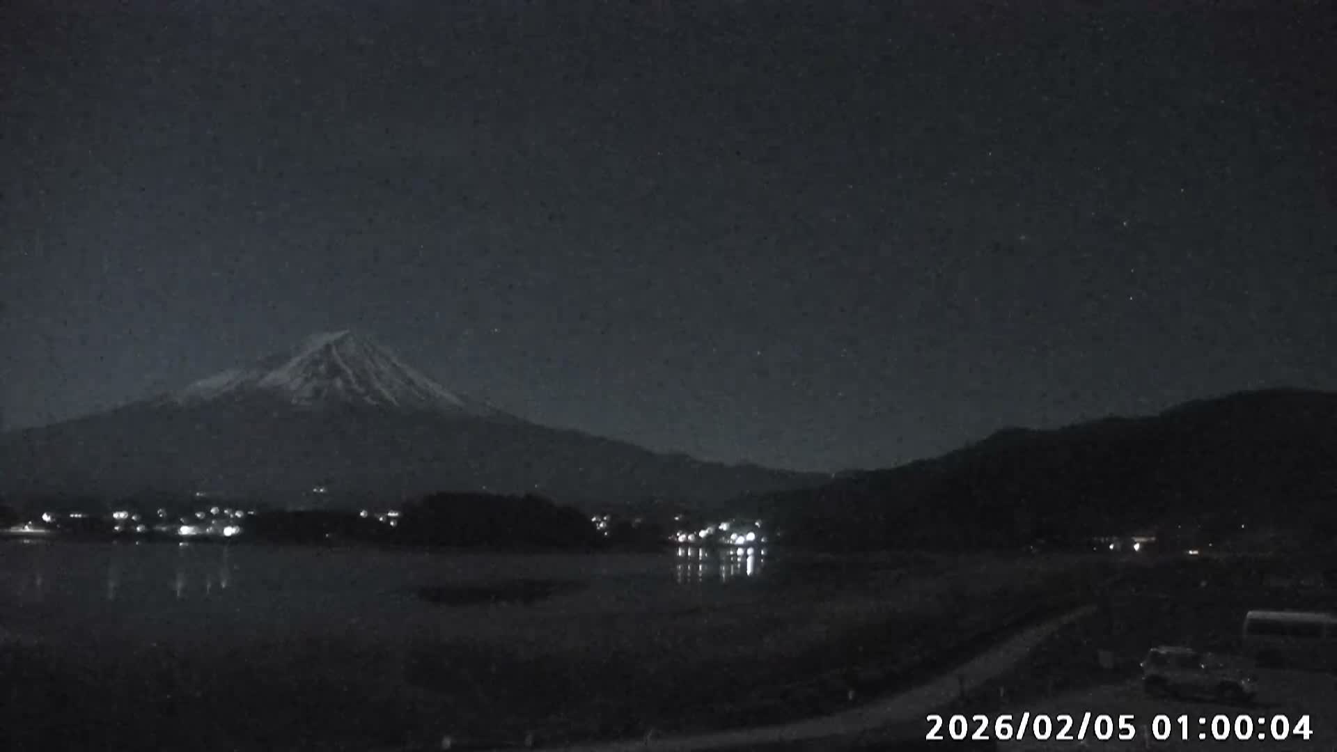 Fujikawaguchiko, Mount Fuji & Lake Kawaguchiko View from Oishi Park ( 大石公園からの富士河口湖、河口湖、富士山の眺め ) Live Cam  - Oishi, Fujikawaguchiko, Minamitsuru, Yamanashi, Tokai, Chubu, Japan