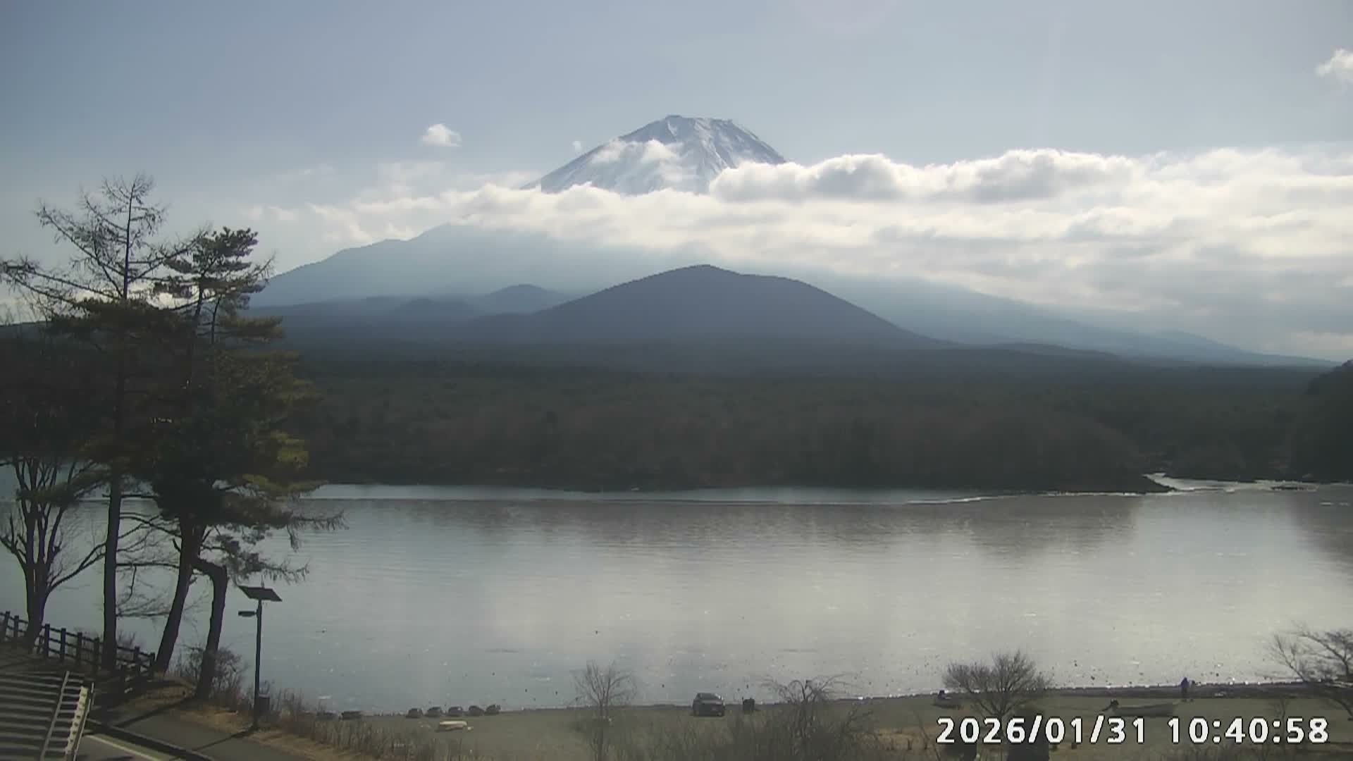 Fujikawaguchiko, Mount Fuji & Lake Shoji View ( 富士河口湖、富士山、精進湖の眺め ) Live Cam  - Shoji, Fujikawaguchiko, Minamitsuru, Yamanashi, Tokai, Chubu, Japan