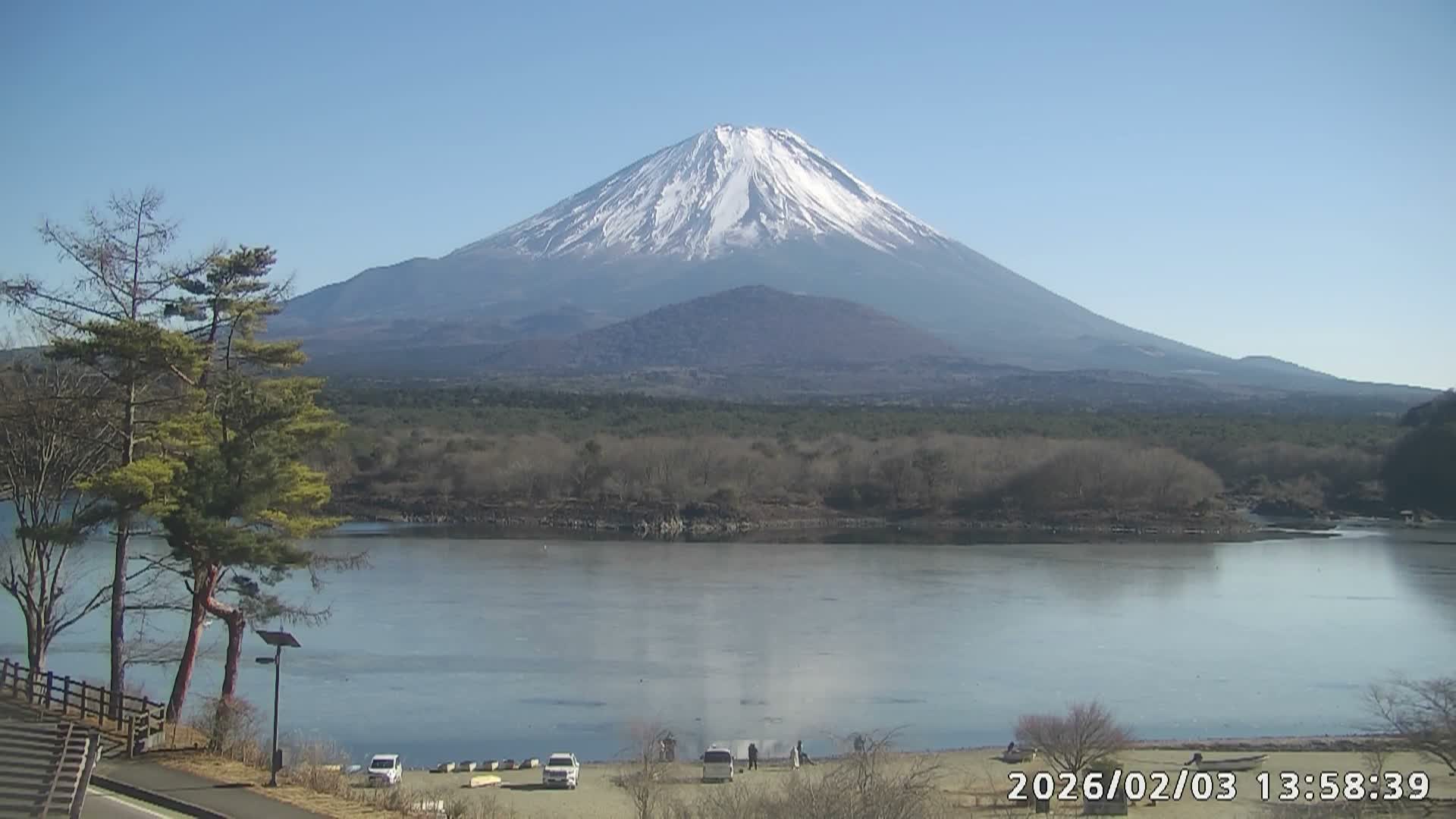 Fujikawaguchiko, Mount Fuji & Lake Shoji View ( 富士河口湖、富士山、精進湖の眺め ) Live Cam  - Shoji, Fujikawaguchiko, Minamitsuru, Yamanashi, Tokai, Chubu, Japan