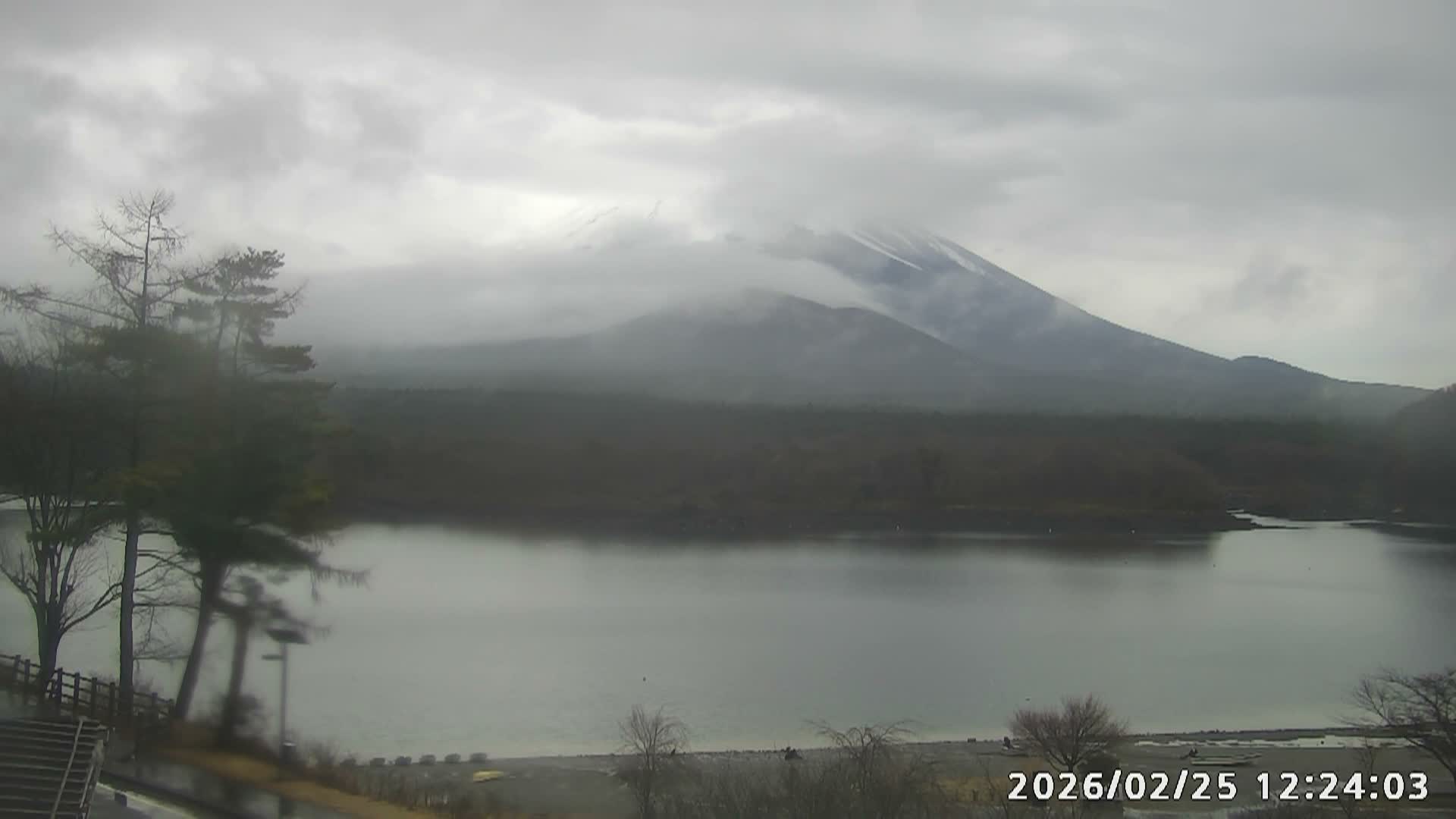 Fujikawaguchiko, Mount Fuji & Lake Shoji View ( 富士河口湖、富士山、精進湖の眺め ) Live Cam  - Shoji, Fujikawaguchiko, Minamitsuru, Yamanashi, Tokai, Chubu, Japan
