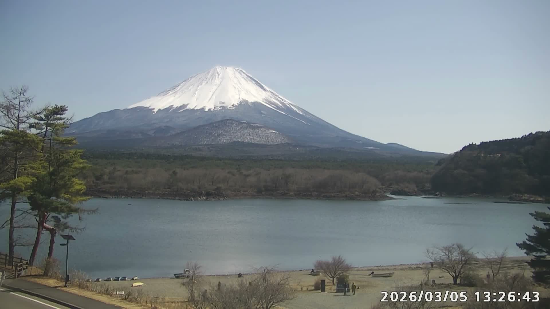 Fujikawaguchiko, Mount Fuji & Lake Shoji View ( 富士河口湖、富士山、精進湖の眺め ) Live Cam  - Shoji, Fujikawaguchiko, Minamitsuru, Yamanashi, Tokai, Chubu, Japan