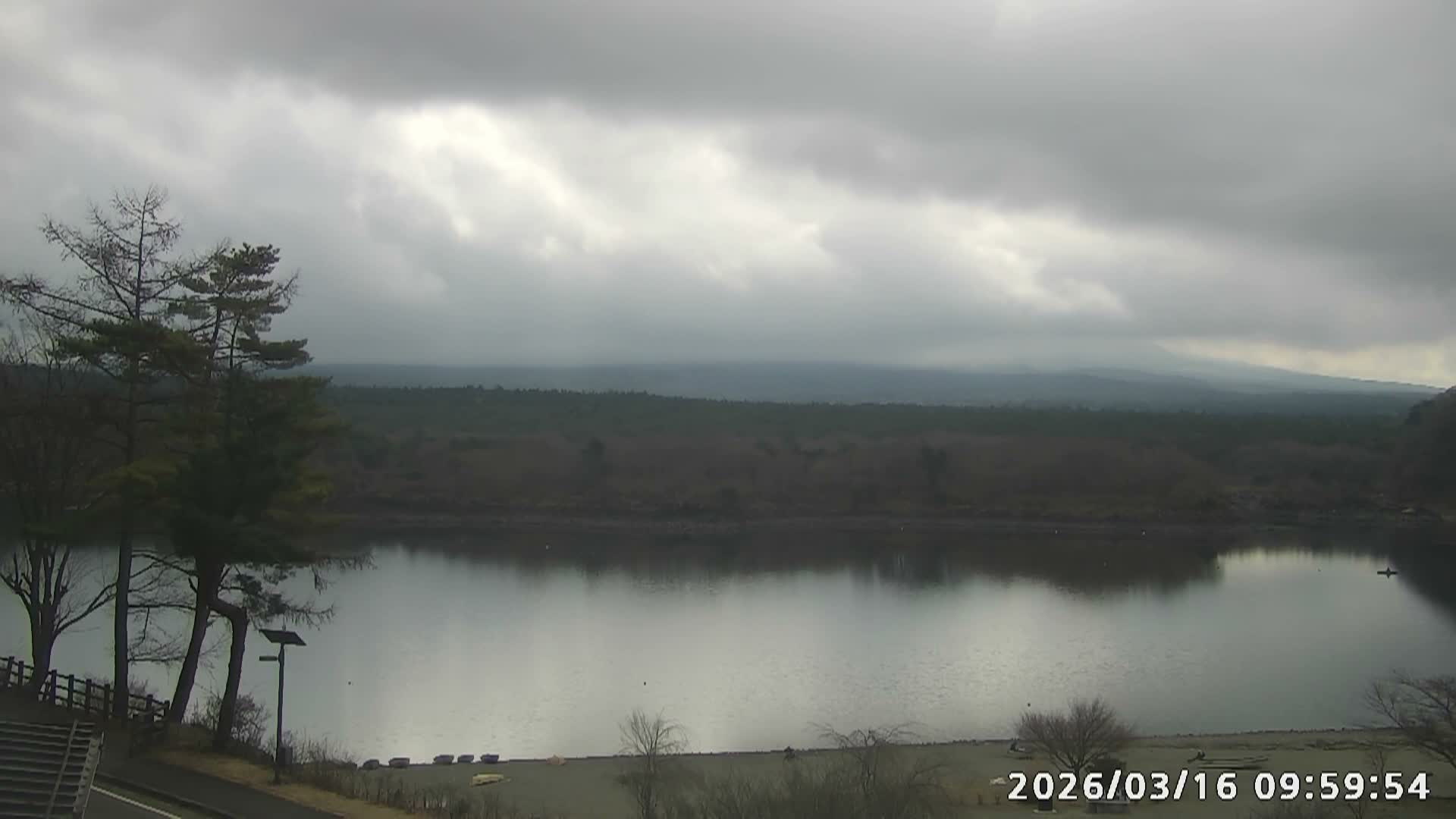 Fujikawaguchiko, Mount Fuji & Lake Shoji View ( 富士河口湖、富士山、精進湖の眺め ) Live Cam  - Shoji, Fujikawaguchiko, Minamitsuru, Yamanashi, Tokai, Chubu, Japan