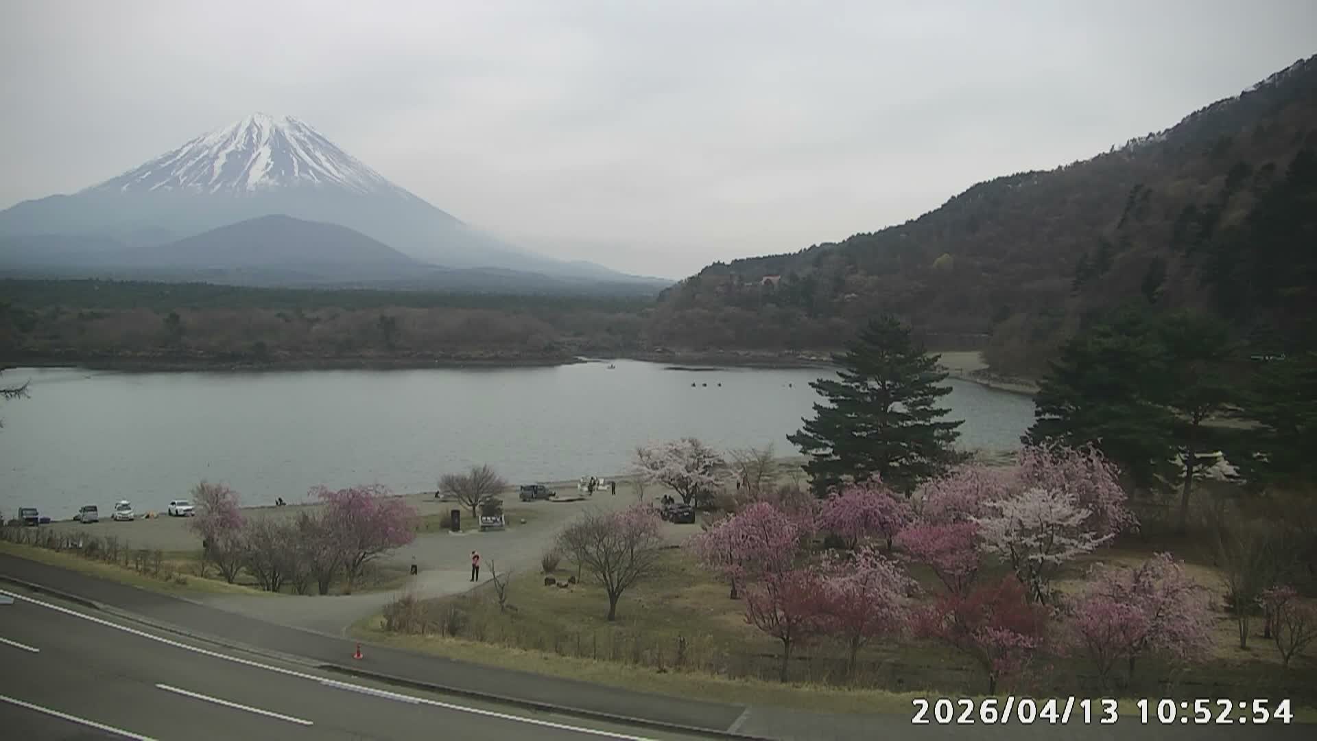 Fujikawaguchiko, Mount Fuji & Lake Shoji View ( 富士河口湖、富士山、精進湖の眺め ) Live Cam  - Shoji, Fujikawaguchiko, Minamitsuru, Yamanashi, Tokai, Chubu, Japan