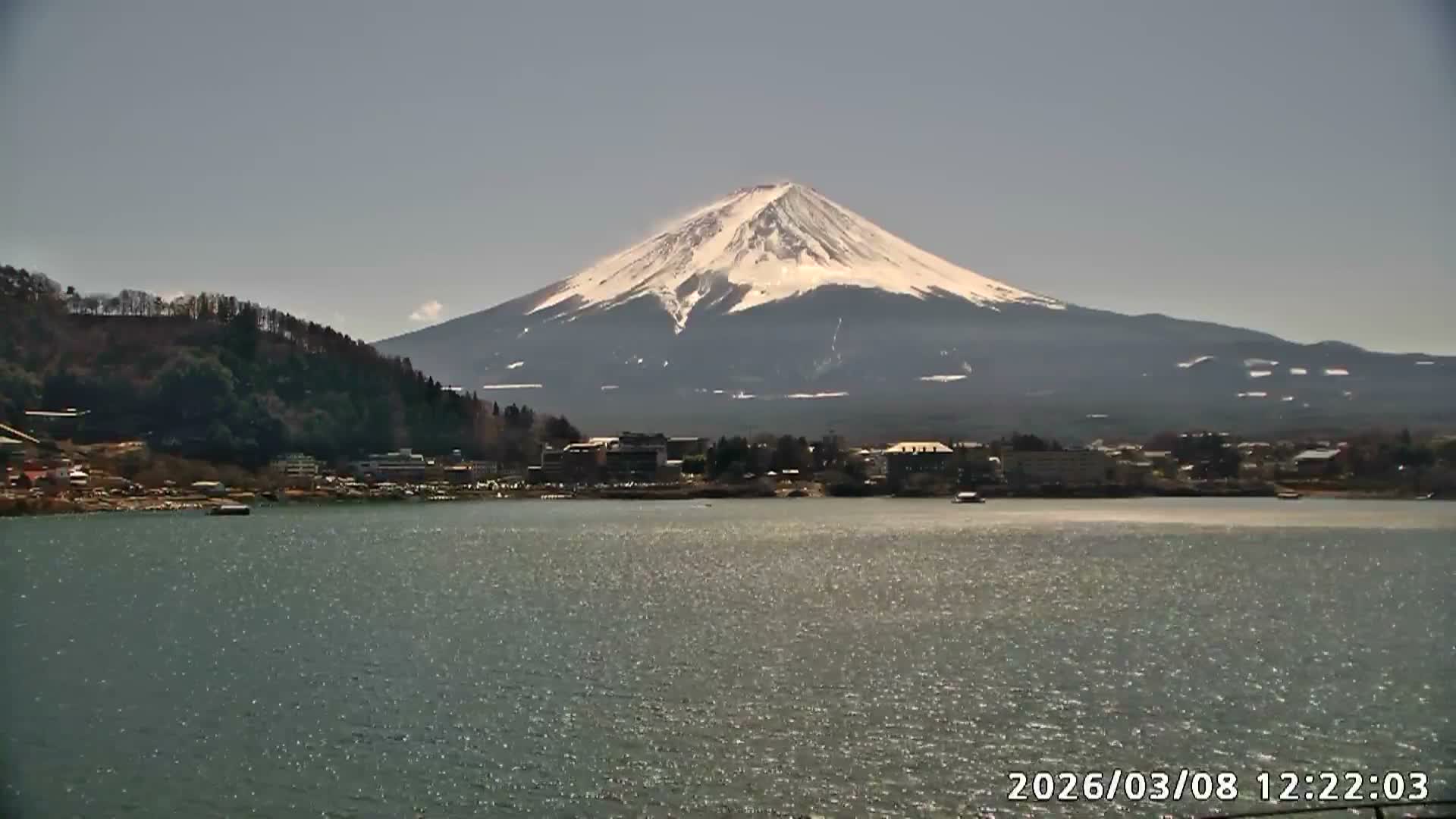 Fujikawaguchiko, Kawaguchi,  Mount Fuji & Lake Kawaguchiko View  ( 富士河口湖、川口、富士山、河口湖の眺め ) Live Cam -  Kawaguchi, Fujikawaguchiko, Minamitsuru, Yamanashi, Tokai, Chubu, Japan