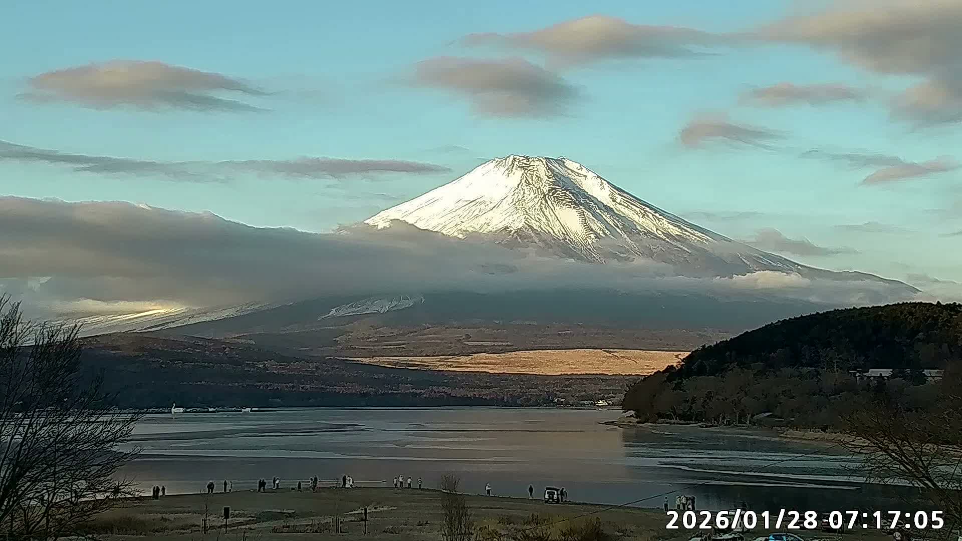 Yamanakako,  Mount Fuji & Lake Yamanaka View  ( 山中湖、富士山、山中湖の眺め ) Live Cam -  Yamanaka,, Yamanakako, Minamitsuru, Yamanashi, Tokai, Chubu, Japan
