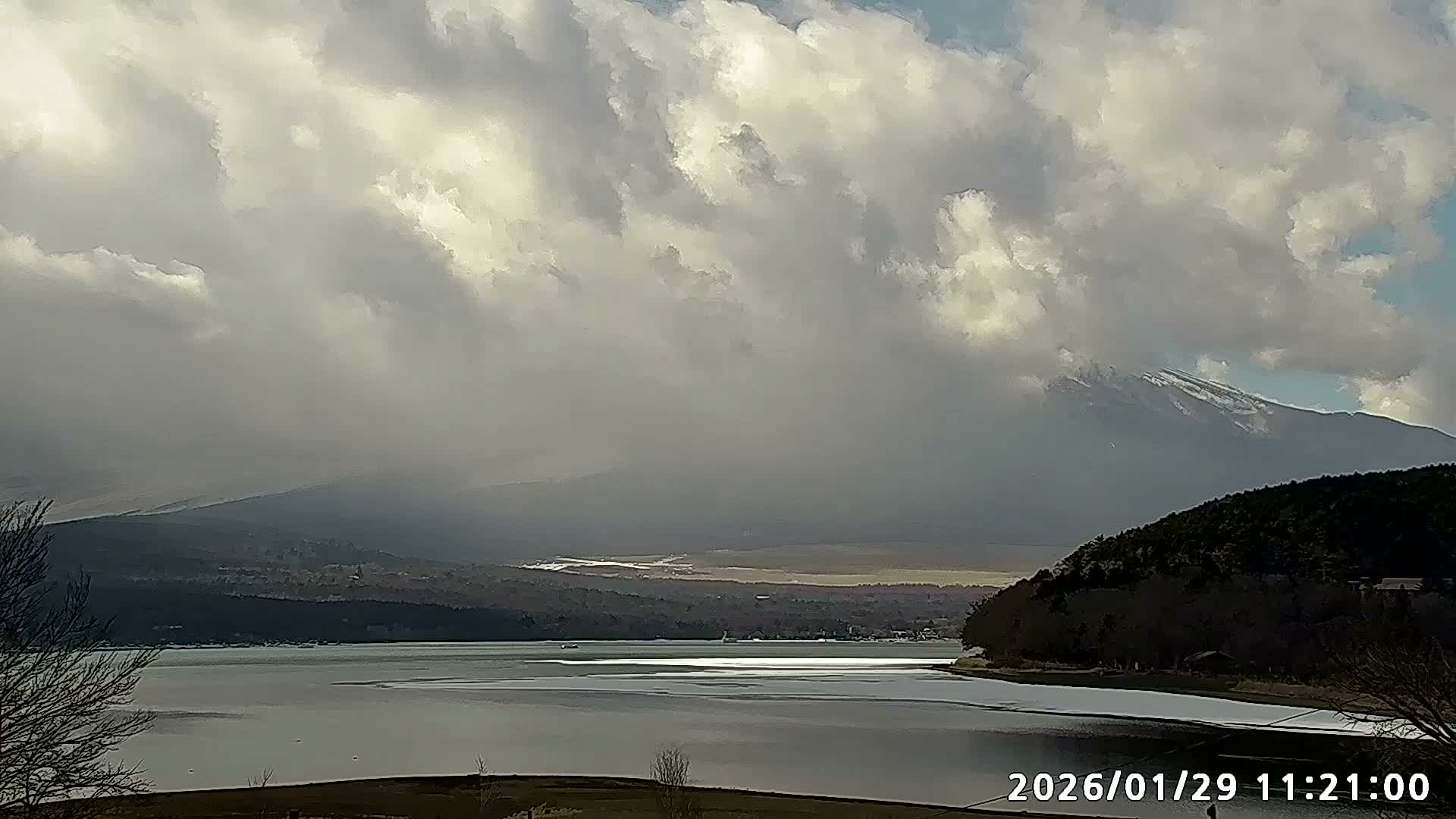 Yamanakako,  Mount Fuji & Lake Yamanaka View  ( 山中湖、富士山、山中湖の眺め ) Live Cam -  Yamanaka,, Yamanakako, Minamitsuru, Yamanashi, Tokai, Chubu, Japan