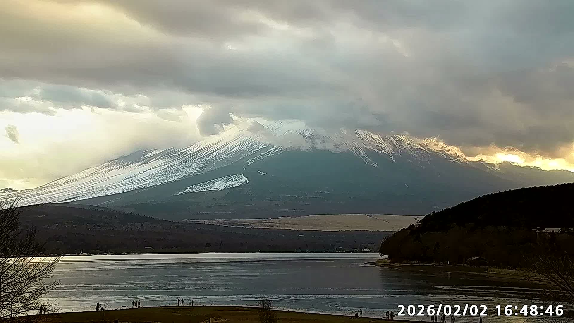 Yamanakako,  Mount Fuji & Lake Yamanaka View  ( 山中湖、富士山、山中湖の眺め ) Live Cam -  Yamanaka,, Yamanakako, Minamitsuru, Yamanashi, Tokai, Chubu, Japan