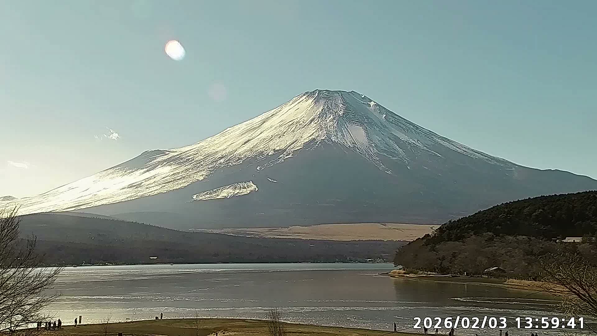 Yamanakako,  Mount Fuji & Lake Yamanaka View  ( 山中湖、富士山、山中湖の眺め ) Live Cam -  Yamanaka,, Yamanakako, Minamitsuru, Yamanashi, Tokai, Chubu, Japan