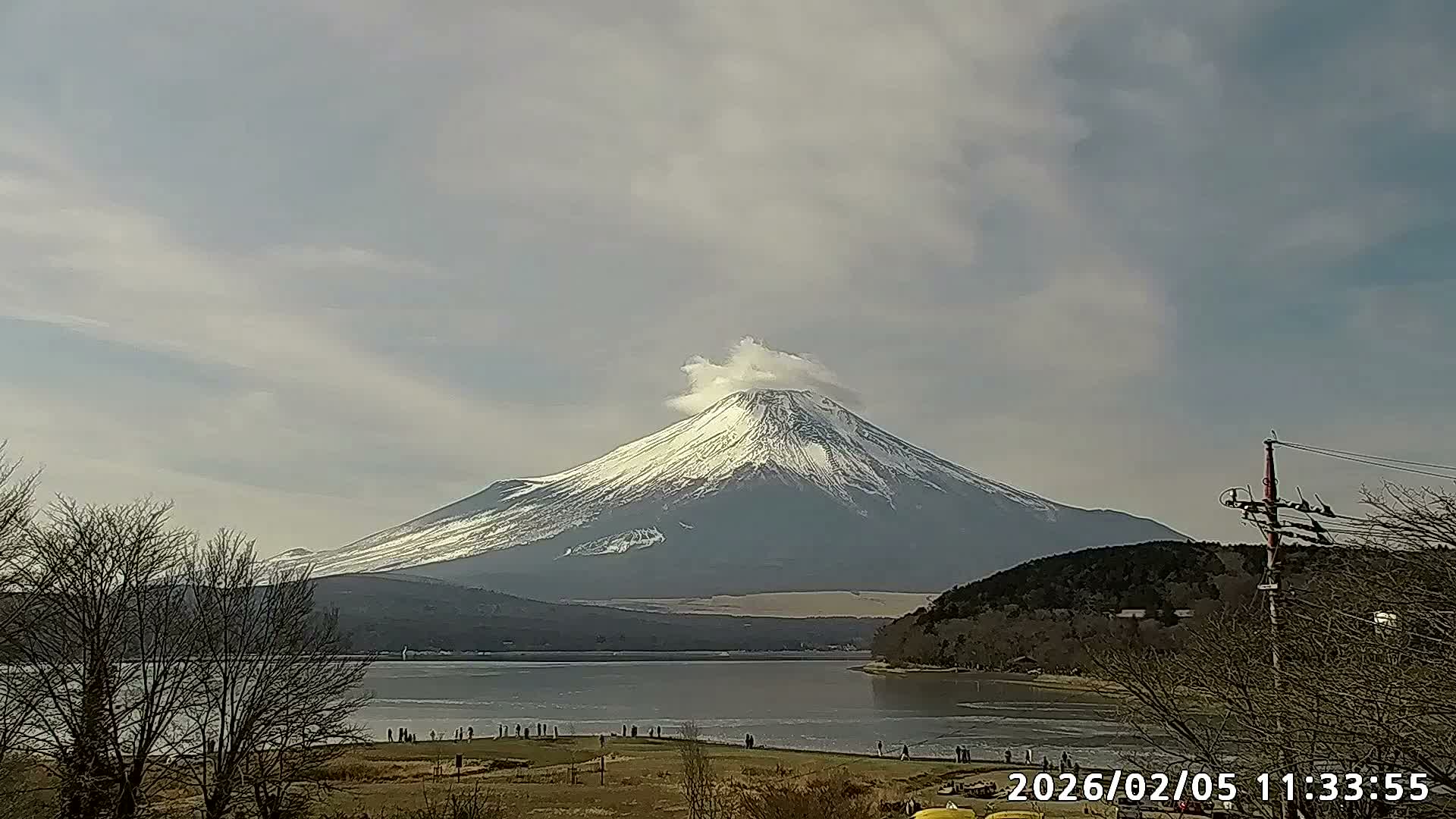 Yamanakako,  Mount Fuji & Lake Yamanaka View  ( 山中湖、富士山、山中湖の眺め ) Live Cam -  Yamanaka,, Yamanakako, Minamitsuru, Yamanashi, Tokai, Chubu, Japan
