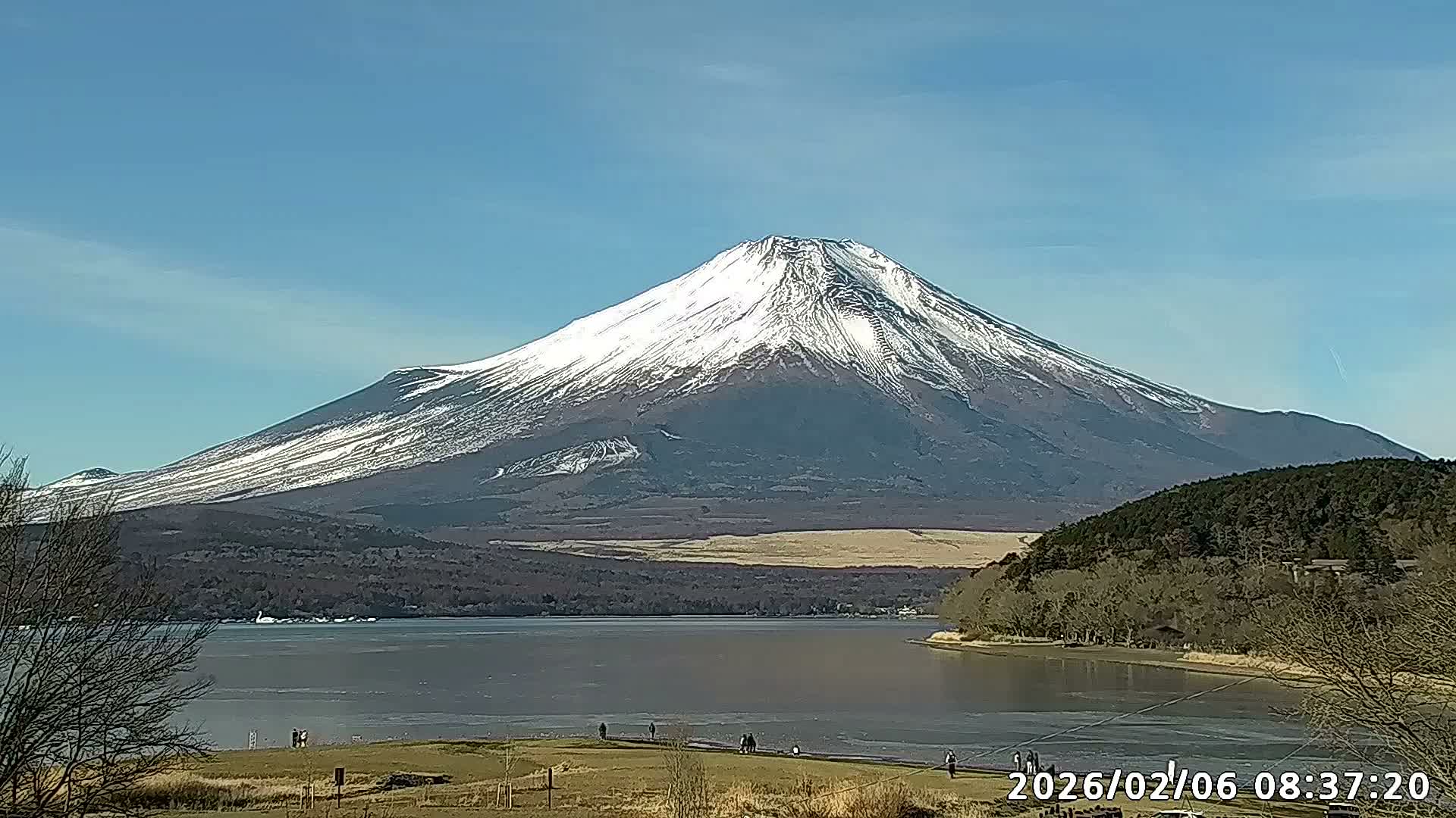 Yamanakako,  Mount Fuji & Lake Yamanaka View  ( 山中湖、富士山、山中湖の眺め ) Live Cam -  Yamanaka,, Yamanakako, Minamitsuru, Yamanashi, Tokai, Chubu, Japan