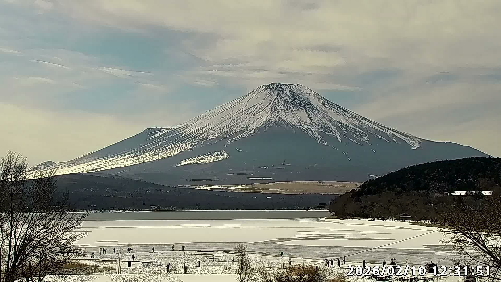Yamanakako,  Mount Fuji & Lake Yamanaka View  ( 山中湖、富士山、山中湖の眺め ) Live Cam -  Yamanaka,, Yamanakako, Minamitsuru, Yamanashi, Tokai, Chubu, Japan
