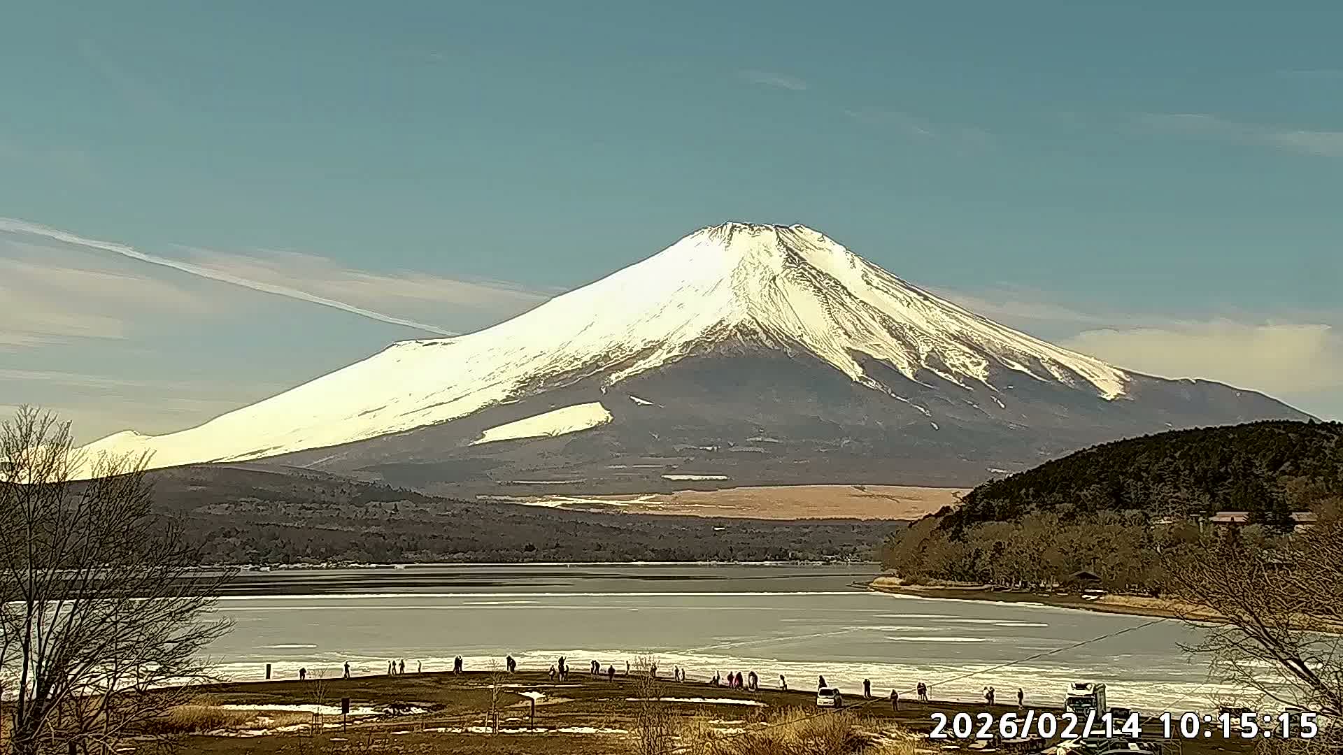 Yamanakako,  Mount Fuji & Lake Yamanaka View  ( 山中湖、富士山、山中湖の眺め ) Live Cam -  Yamanaka,, Yamanakako, Minamitsuru, Yamanashi, Tokai, Chubu, Japan