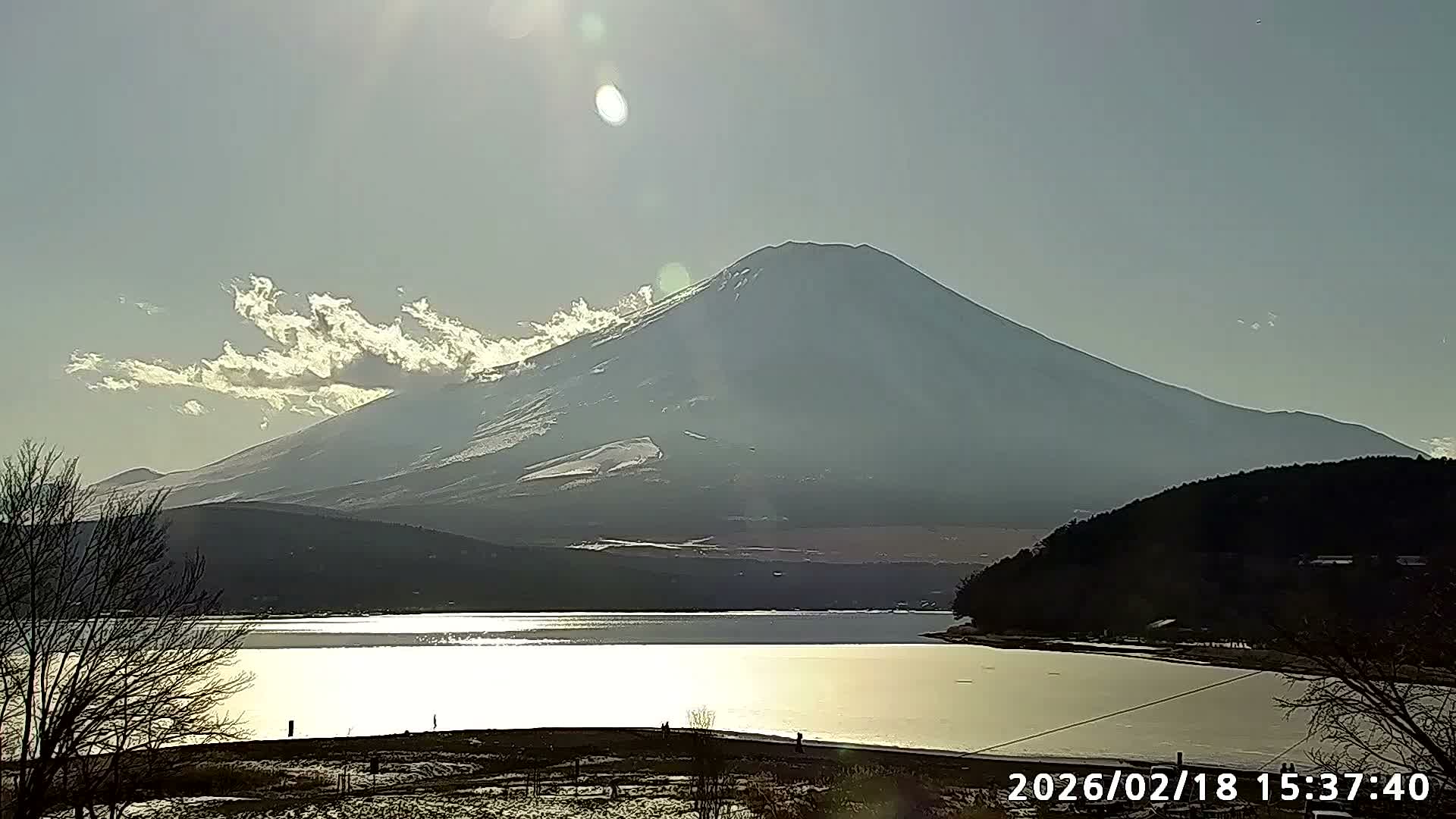 Yamanakako,  Mount Fuji & Lake Yamanaka View  ( 山中湖、富士山、山中湖の眺め ) Live Cam -  Yamanaka,, Yamanakako, Minamitsuru, Yamanashi, Tokai, Chubu, Japan