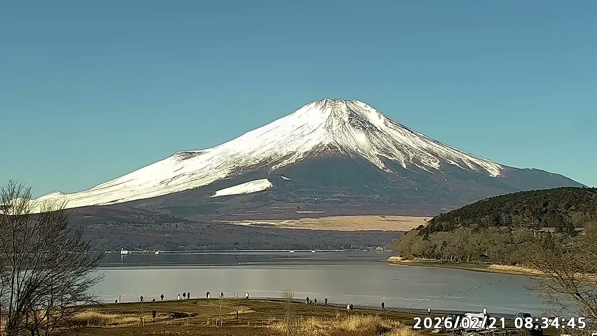 Yamanakako,  Mount Fuji & Lake Yamanaka View  ( 山中湖、富士山、山中湖の眺め ) Live Cam -  Yamanaka,, Yamanakako, Minamitsuru, Yamanashi, Tokai, Chubu, Japan