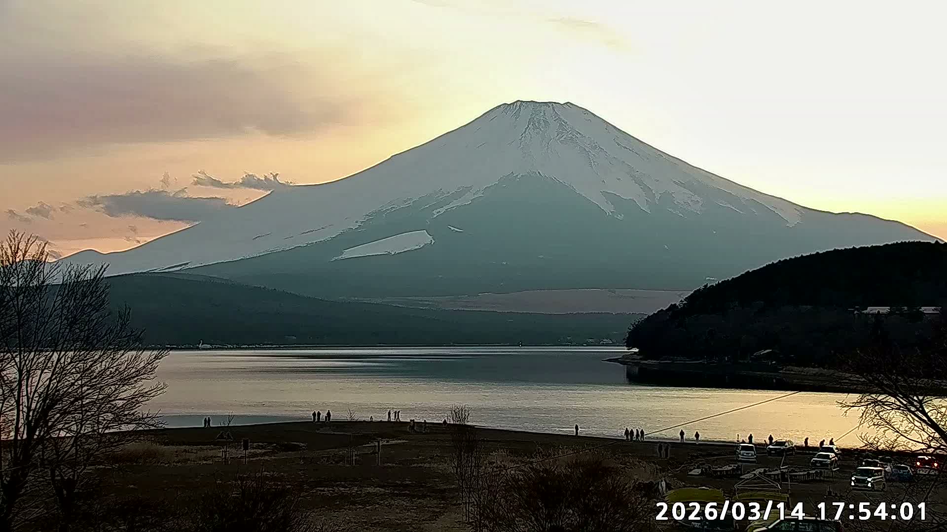 Yamanakako,  Mount Fuji & Lake Yamanaka View  ( 山中湖、富士山、山中湖の眺め ) Live Cam -  Yamanaka,, Yamanakako, Minamitsuru, Yamanashi, Tokai, Chubu, Japan