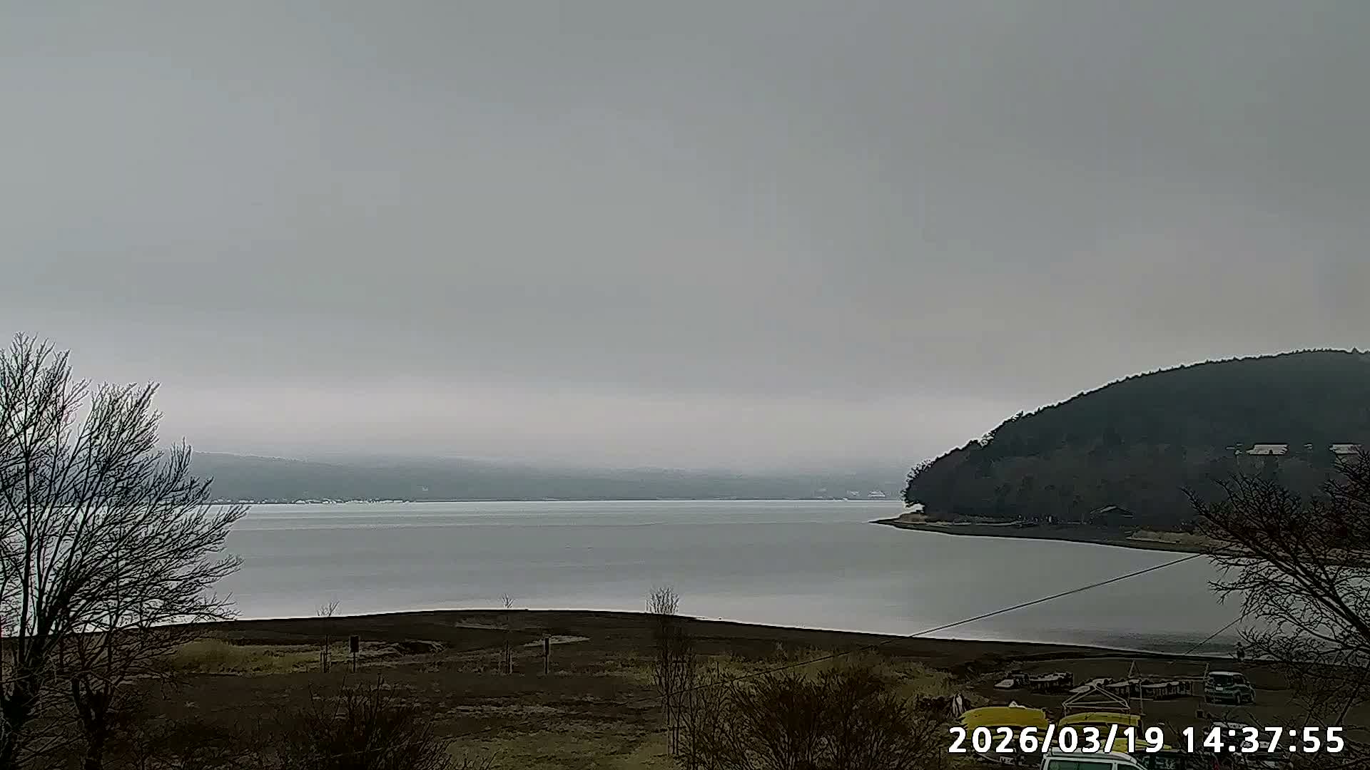 Yamanakako,  Mount Fuji & Lake Yamanaka View  ( 山中湖、富士山、山中湖の眺め ) Live Cam -  Yamanaka,, Yamanakako, Minamitsuru, Yamanashi, Tokai, Chubu, Japan