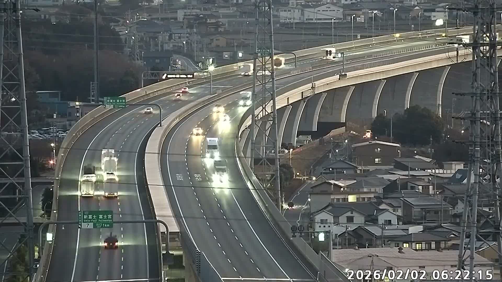 Fujinomiya City & Mount Fuji  ( 富士山と富士宮市 ) Skyline Live Cam - Yamamoto, Fujinomiya, Shizuoka, Chūbu (Tōkai),  Honshu, Japan