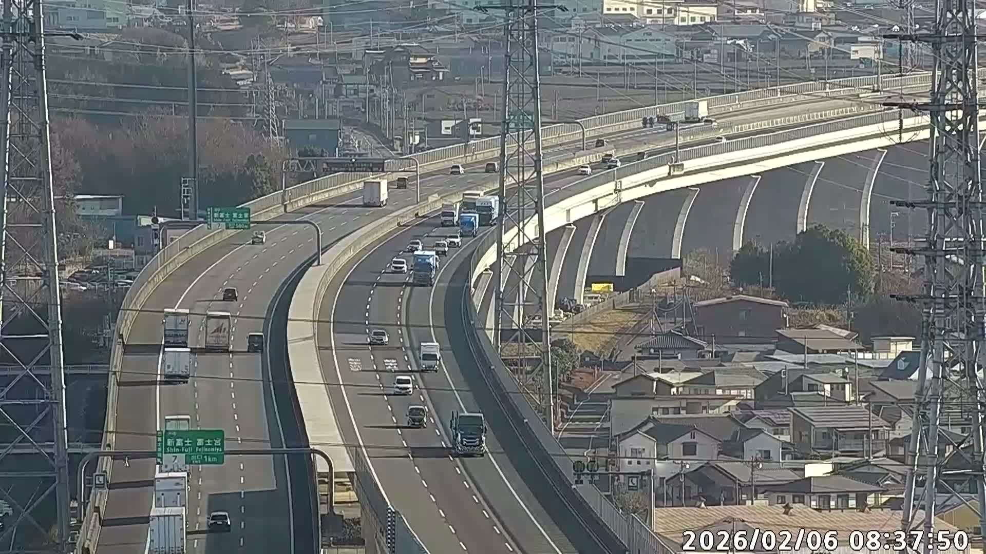 Fujinomiya City & Mount Fuji  ( 富士山と富士宮市 ) Skyline Live Cam - Yamamoto, Fujinomiya, Shizuoka, Chūbu (Tōkai),  Honshu, Japan