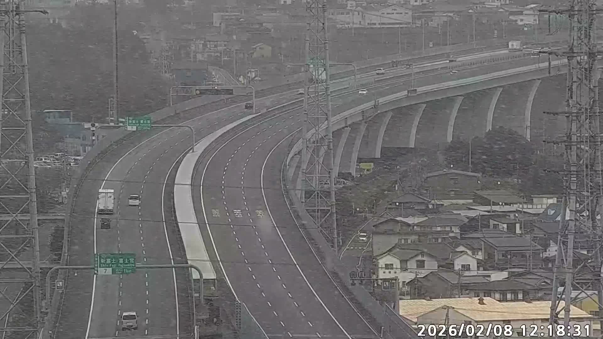 Fujinomiya City & Mount Fuji  ( 富士山と富士宮市 ) Skyline Live Cam - Yamamoto, Fujinomiya, Shizuoka, Chūbu (Tōkai),  Honshu, Japan