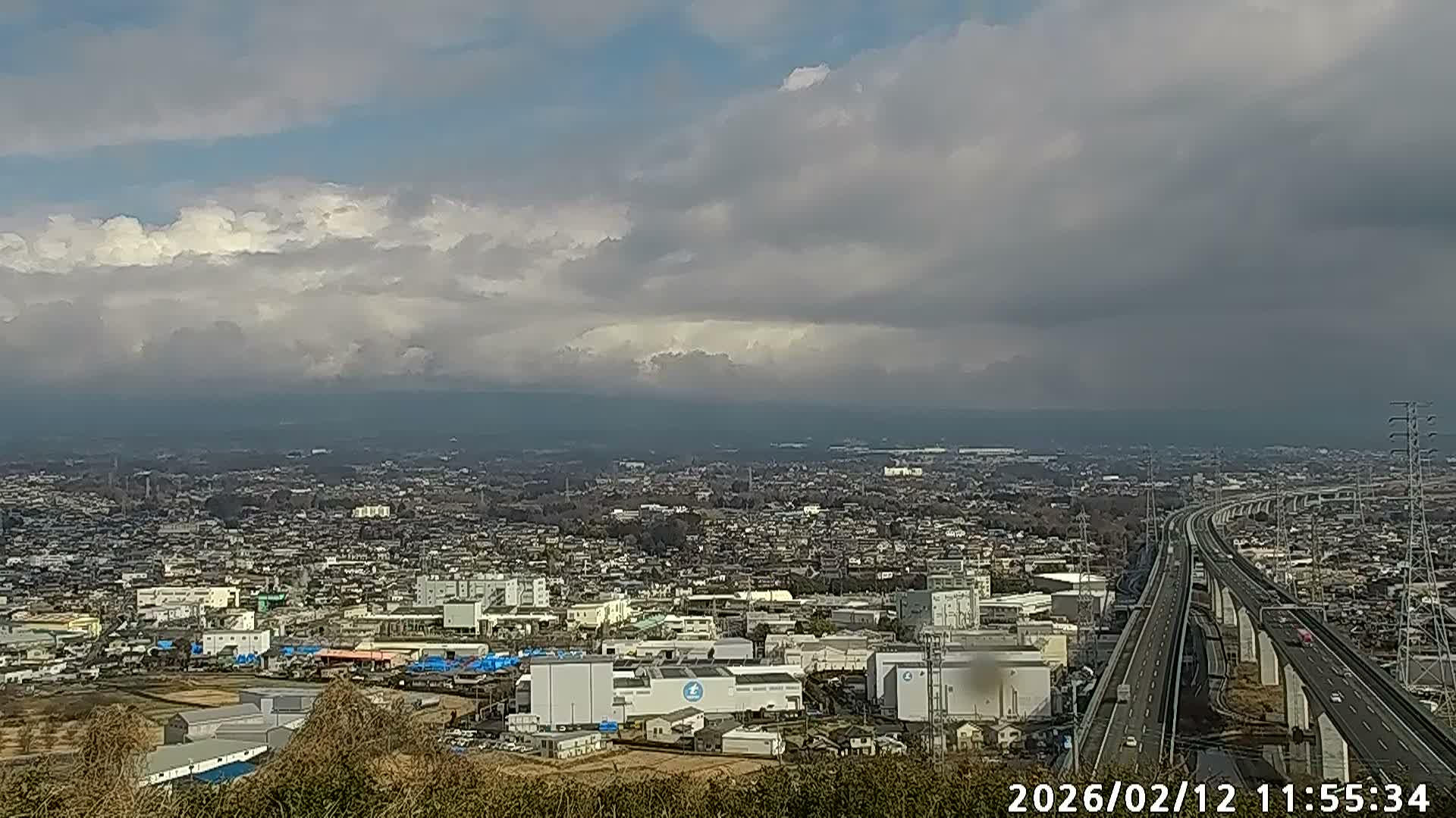 Fujinomiya City & Mount Fuji  ( 富士山と富士宮市 ) Skyline Live Cam - Yamamoto, Fujinomiya, Shizuoka, Chūbu (Tōkai),  Honshu, Japan