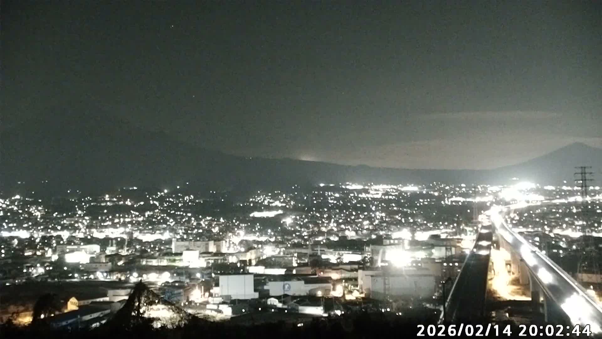 Fujinomiya City & Mount Fuji  ( 富士山と富士宮市 ) Skyline Live Cam - Yamamoto, Fujinomiya, Shizuoka, Chūbu (Tōkai),  Honshu, Japan