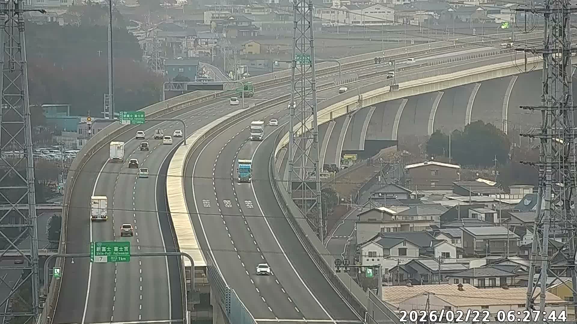 Fujinomiya City & Mount Fuji  ( 富士山と富士宮市 ) Skyline Live Cam - Yamamoto, Fujinomiya, Shizuoka, Chūbu (Tōkai),  Honshu, Japan