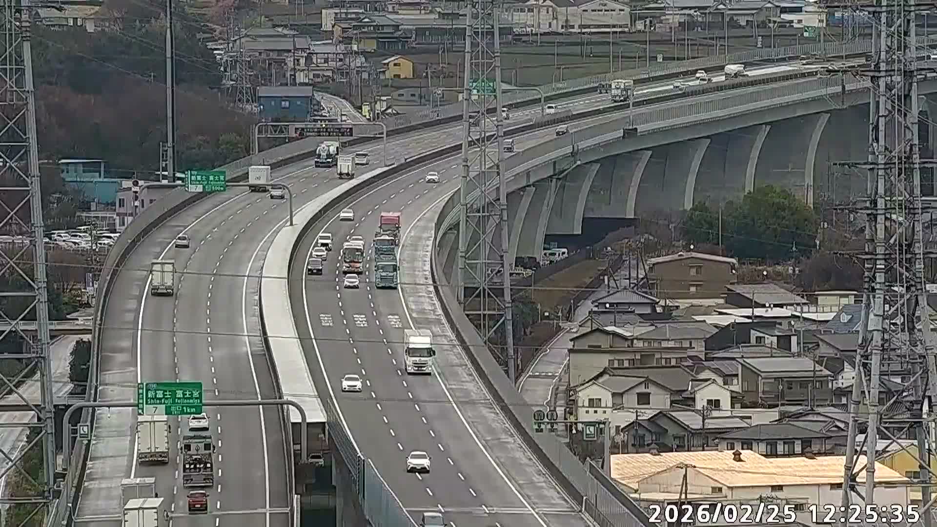 Fujinomiya City & Mount Fuji  ( 富士山と富士宮市 ) Skyline Live Cam - Yamamoto, Fujinomiya, Shizuoka, Chūbu (Tōkai),  Honshu, Japan
