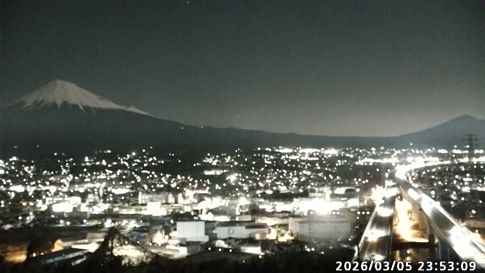 Fujinomiya City & Mount Fuji  ( 富士山と富士宮市 ) Skyline Live Cam - Yamamoto, Fujinomiya, Shizuoka, Chūbu (Tōkai),  Honshu, Japan