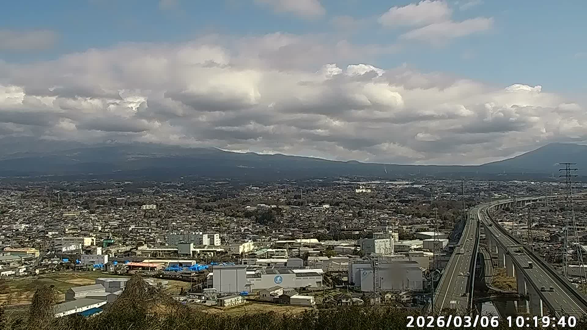Fujinomiya City & Mount Fuji  ( 富士山と富士宮市 ) Skyline Live Cam - Yamamoto, Fujinomiya, Shizuoka, Chūbu (Tōkai),  Honshu, Japan