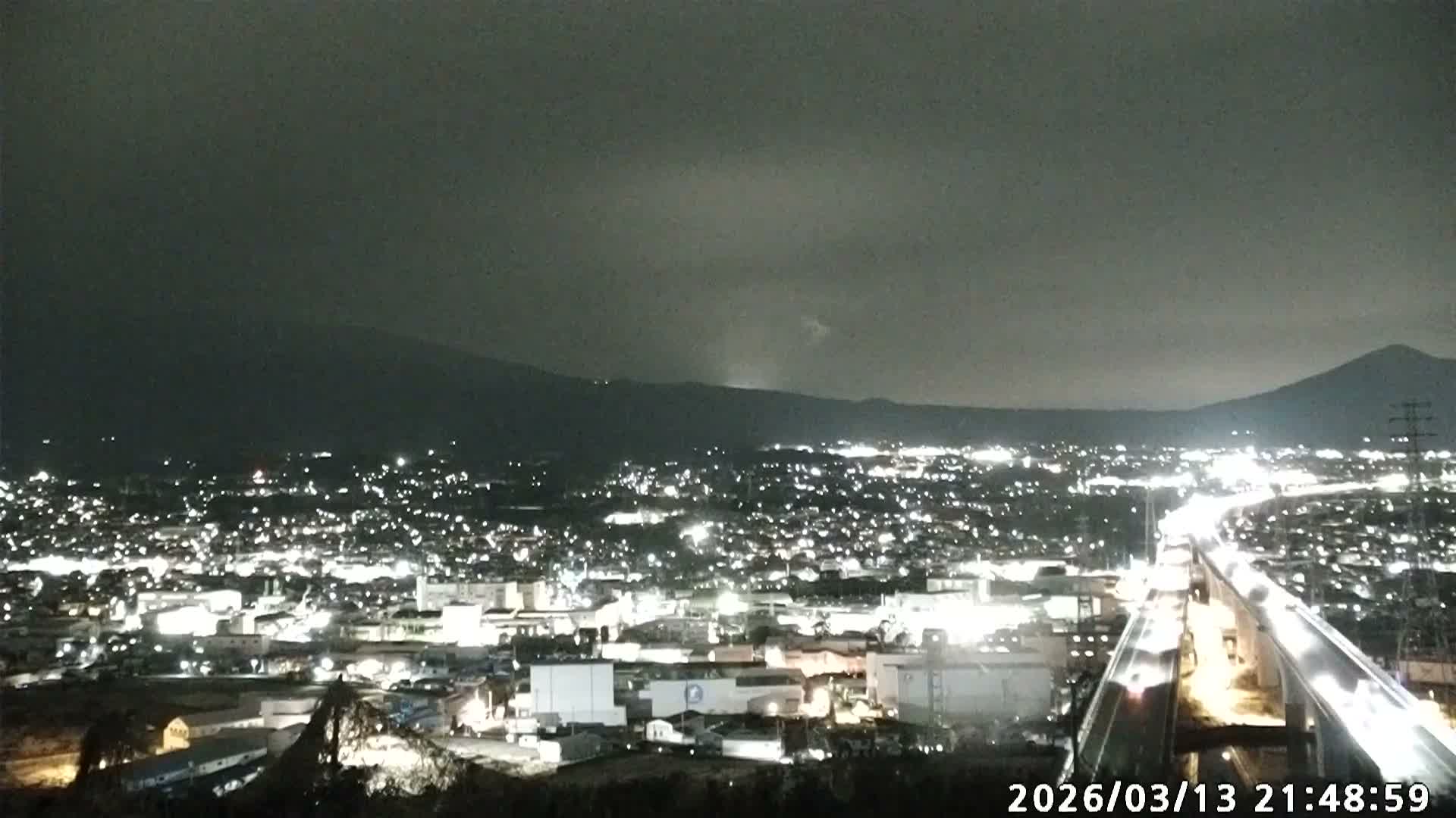 Fujinomiya City & Mount Fuji  ( 富士山と富士宮市 ) Skyline Live Cam - Yamamoto, Fujinomiya, Shizuoka, Chūbu (Tōkai),  Honshu, Japan