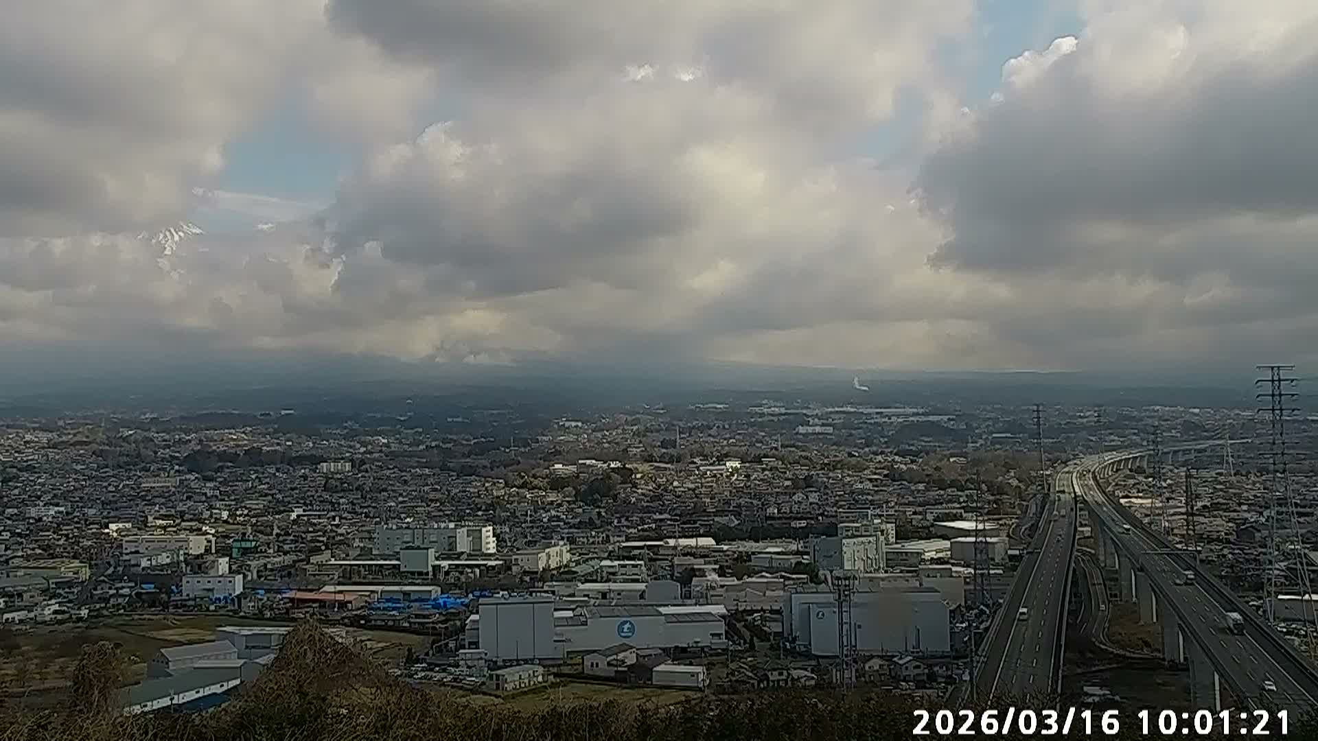 Fujinomiya City & Mount Fuji  ( 富士山と富士宮市 ) Skyline Live Cam - Yamamoto, Fujinomiya, Shizuoka, Chūbu (Tōkai),  Honshu, Japan