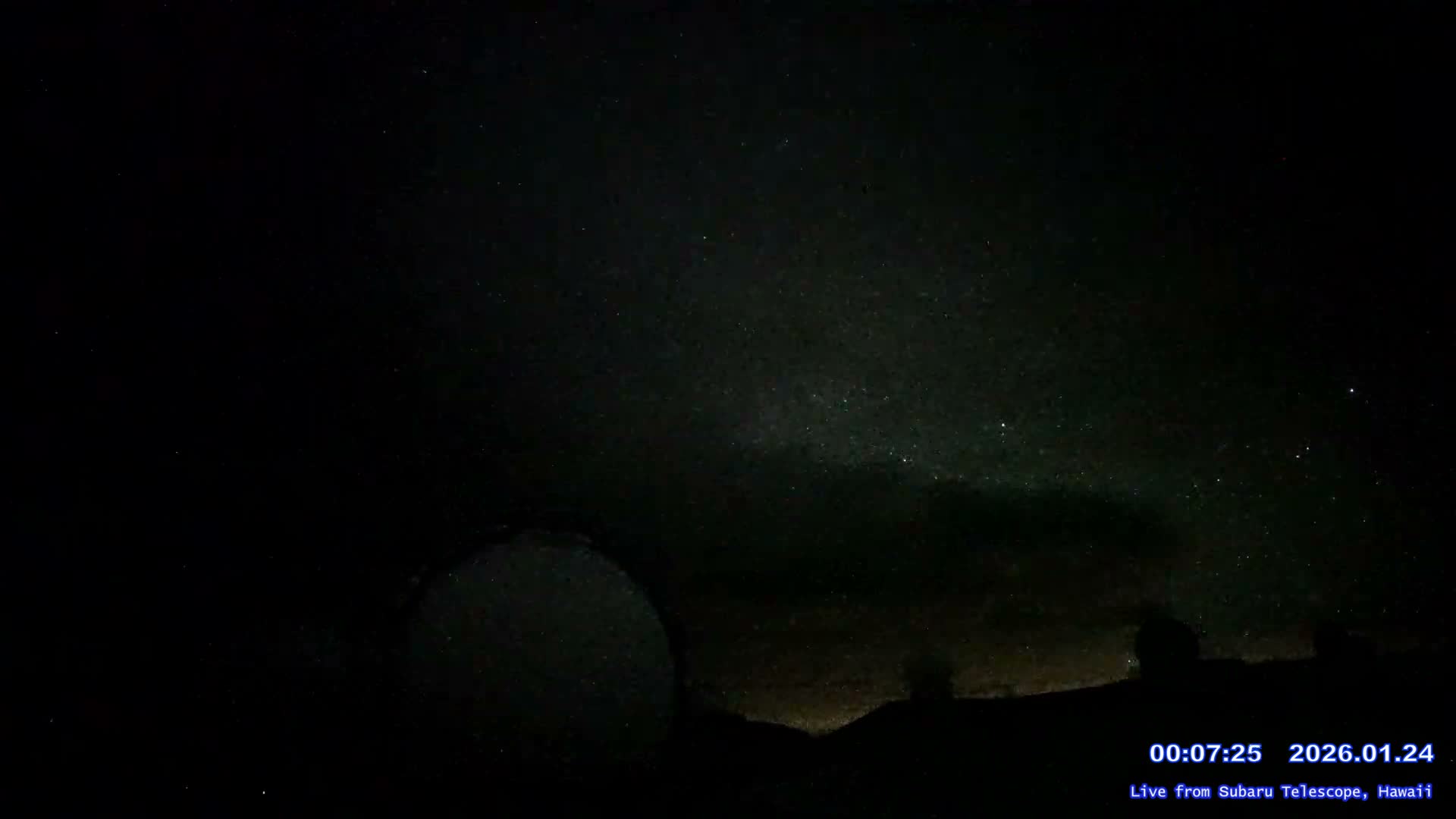 Hawaii , Mauna Kea Volcano & Observatories Center ( Subaru Telescope of  National Astronomical Observatory of Japan)  towards East Live Cam - Mauna Kea Access Road, Hilo,  Big Island, Hawaii, USA